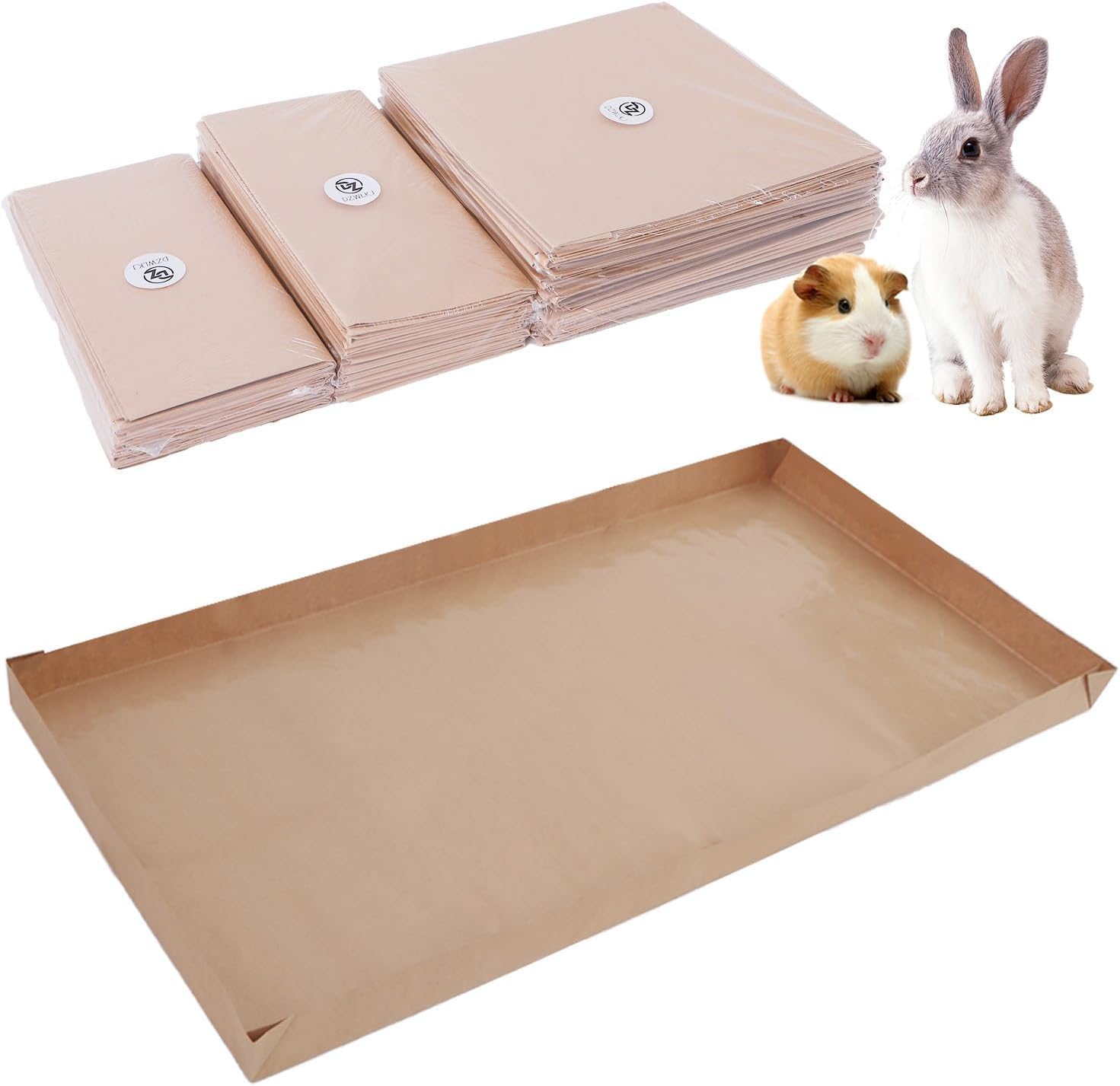 Disposable Guinea Pig Cage Liners, 48' X24 Large Liner Bag For Guinea Pig Cage Bottom, Water-Resistant Kraft Paper (8Pack)