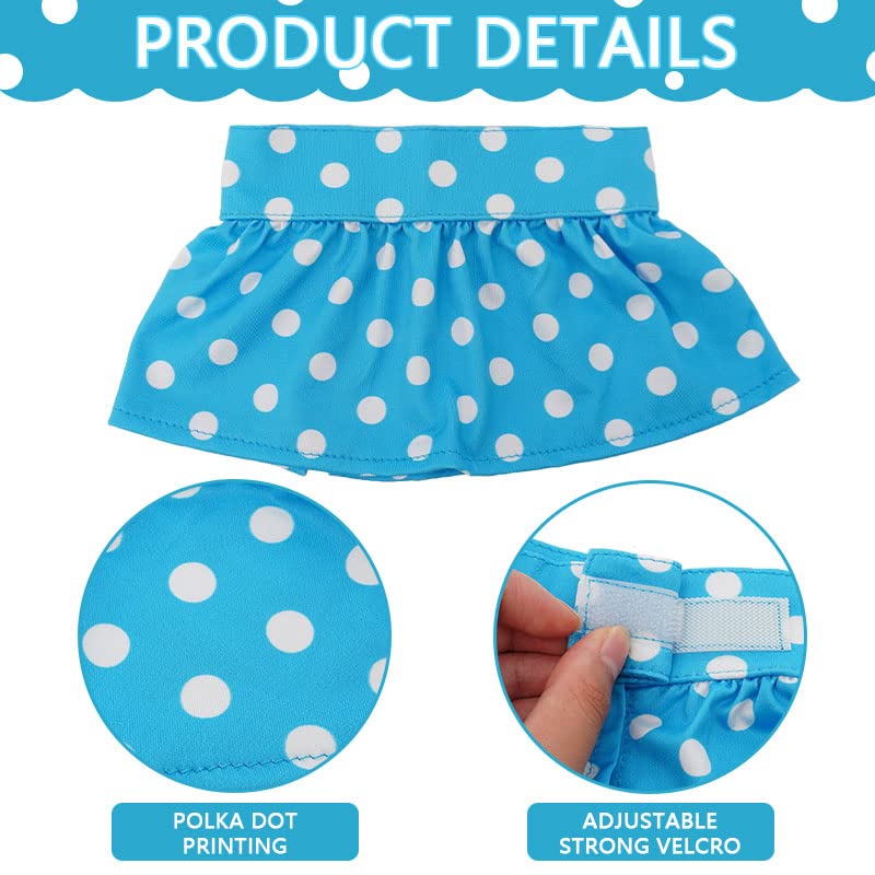 Dog Bikini Swimsuit Doggie Bathing Dress Puppy Beach Clothes For Puppy Kitten(Blue,Medium)