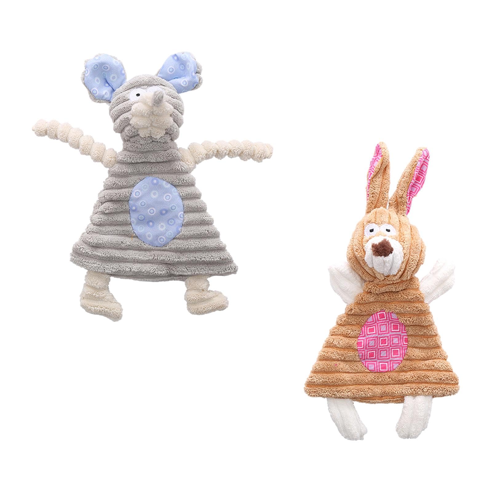 MYADDICTION Dog Squeak Toy Interactive Portable Plush Dog Toy for Indoor Playing Chewing