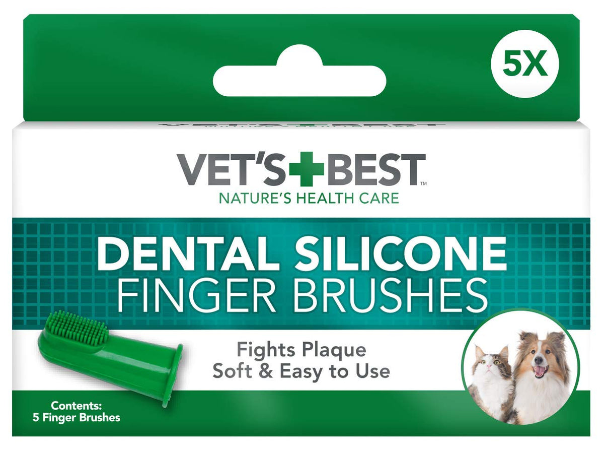 Vets Best Pet Toothbrush  Easy Teeth Cleaning For Dog And Cat Dental Care, Perfect For Dogs And Cats - 5 Pack