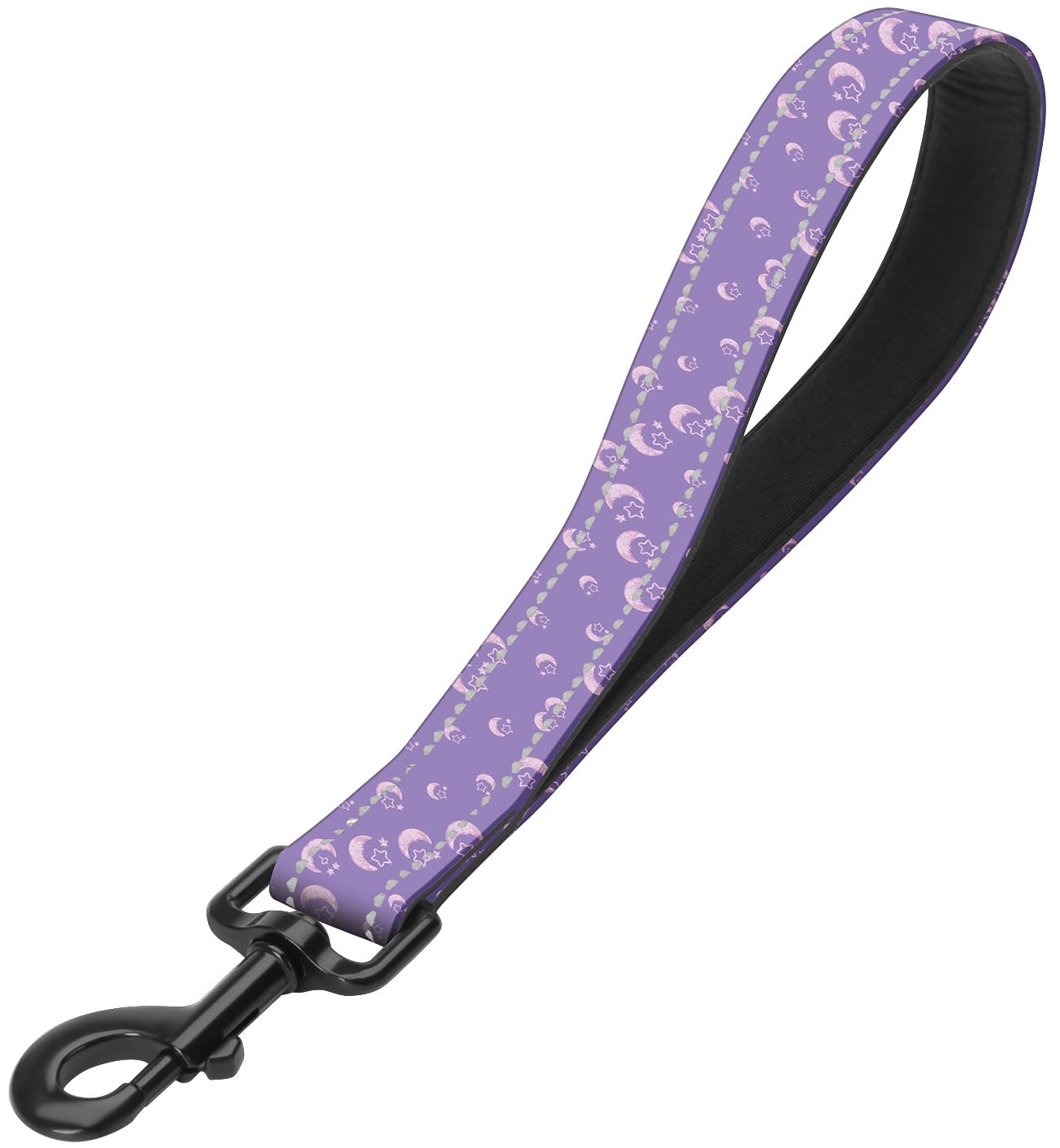Moon Nylon Short Dog Leash For Training Control - Reflective, Padded Handle For Large And Medium Dogs