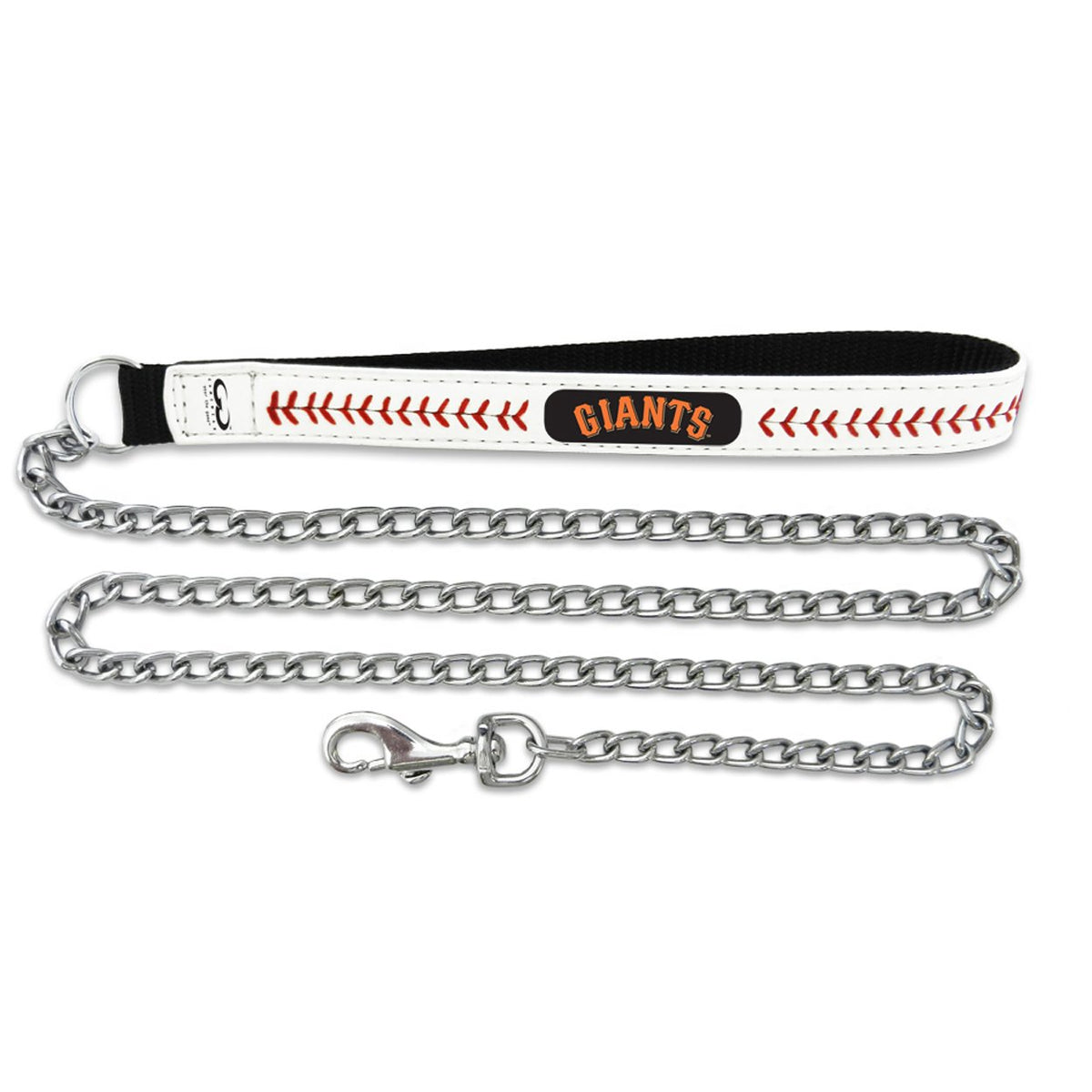 MLB San Francisco Giants Baseball Leather Chain Leash, 2.5 mm