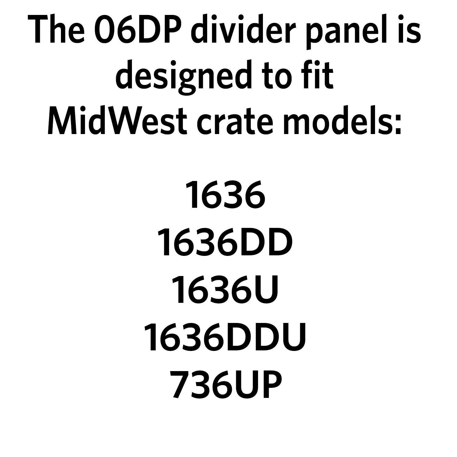 MidWest Homes for Pets Dog Crate Divider Panel, 36-inch, Metal, Black E-Coated, Model 06DP, Fits Midwest Cage Models 1636, 1936, 736