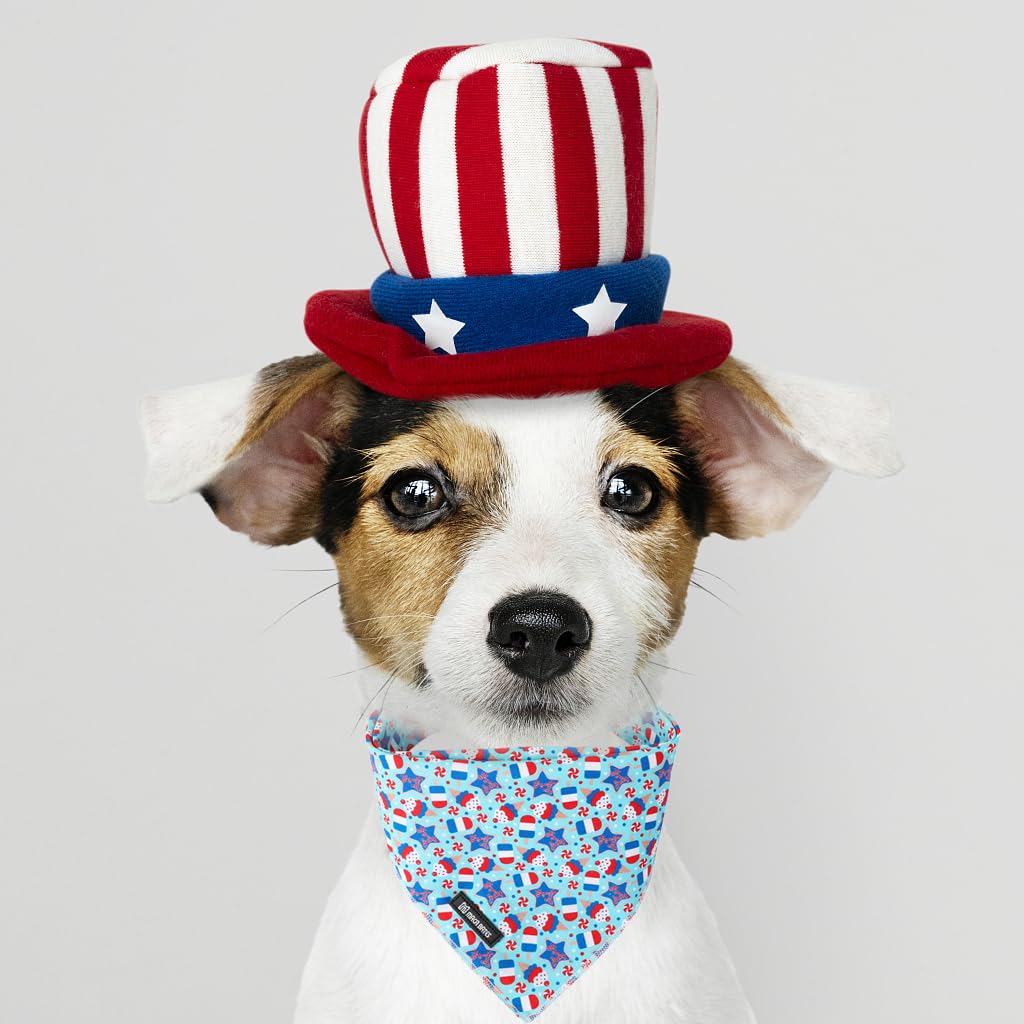 Maca Bates 4Th Of July Dog Bandana American Flag Triangle Usa Scarf Patriotic Handkerchief Soft Cotton Cute Adjustable Puppy Ban