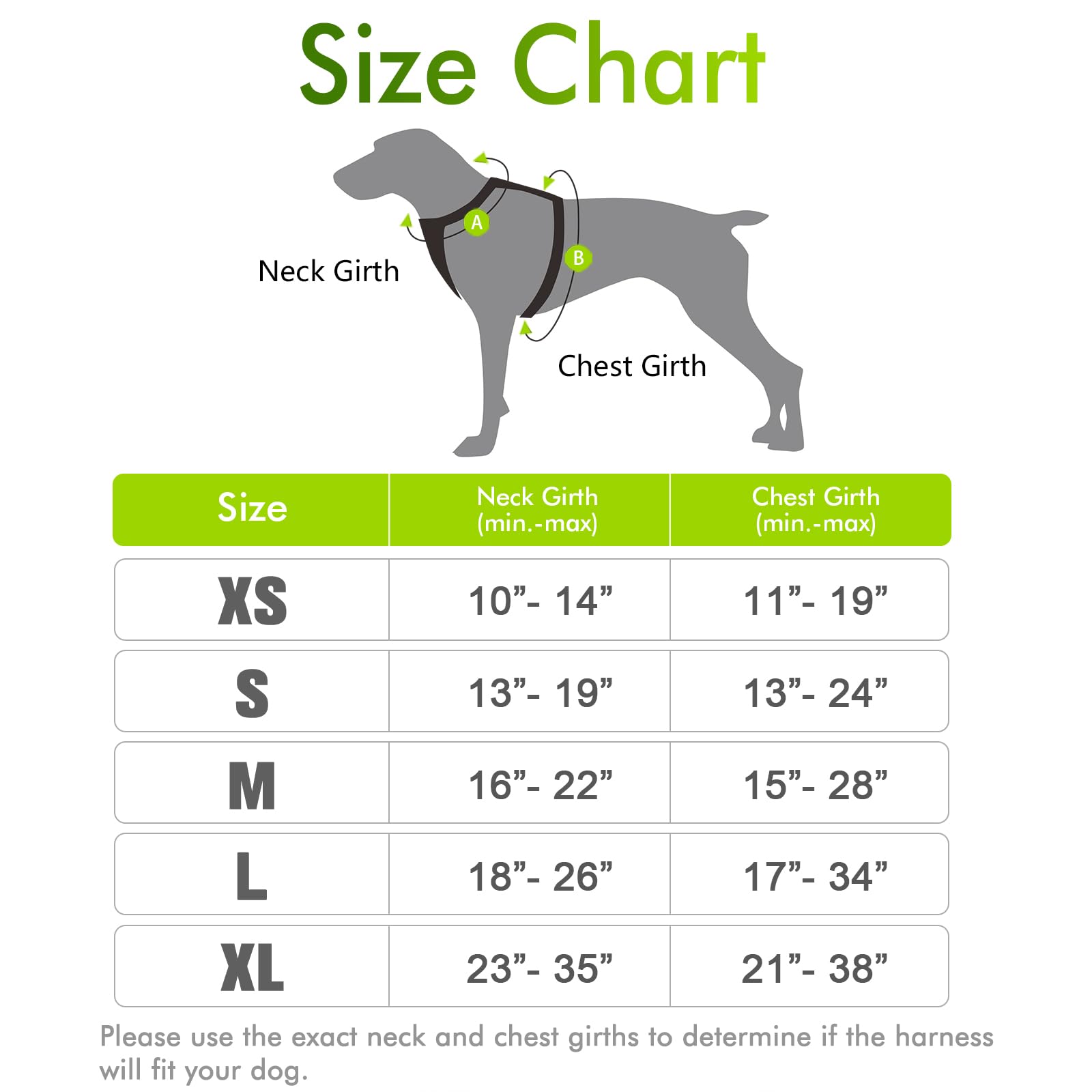 Rabbitgoo Dog Harness, No-Pull Pet Harness With 2 Leash Clips, Adjustable Soft Padded Dog Vest, Reflective No-Choke Pet Oxford Vest With Easy Control Handle For Large Dogs, Wild Lime, L