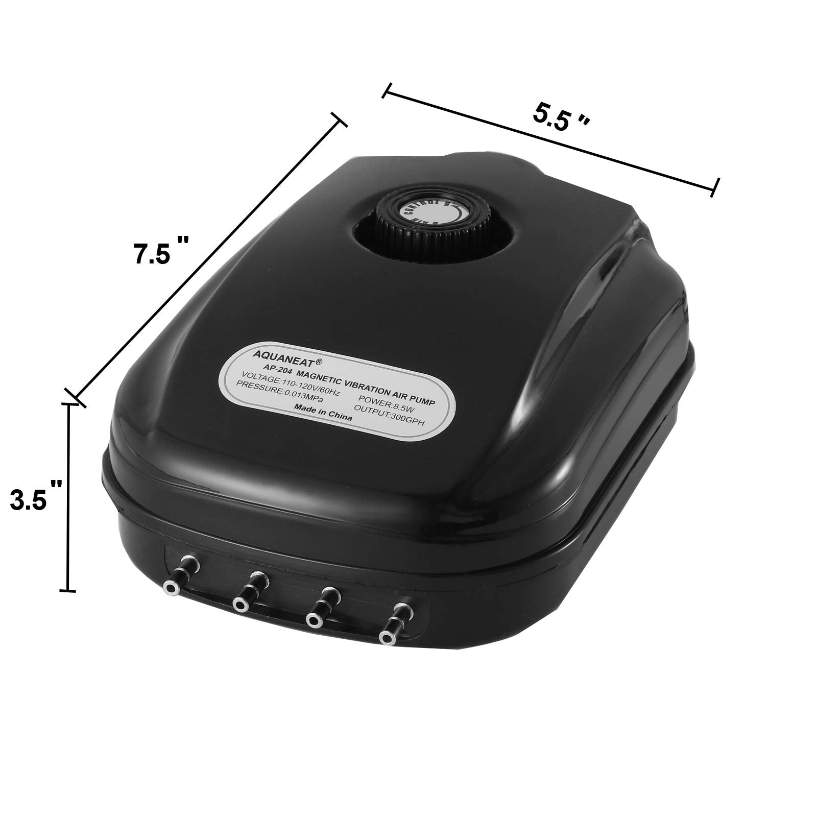 Aquaneat Aquarium Air Pump 300Gph, For Up To 200 Gallon Fish Tank, Powerful Hydroponic Aerator Pump, Adjustable Oxygen Bubbler