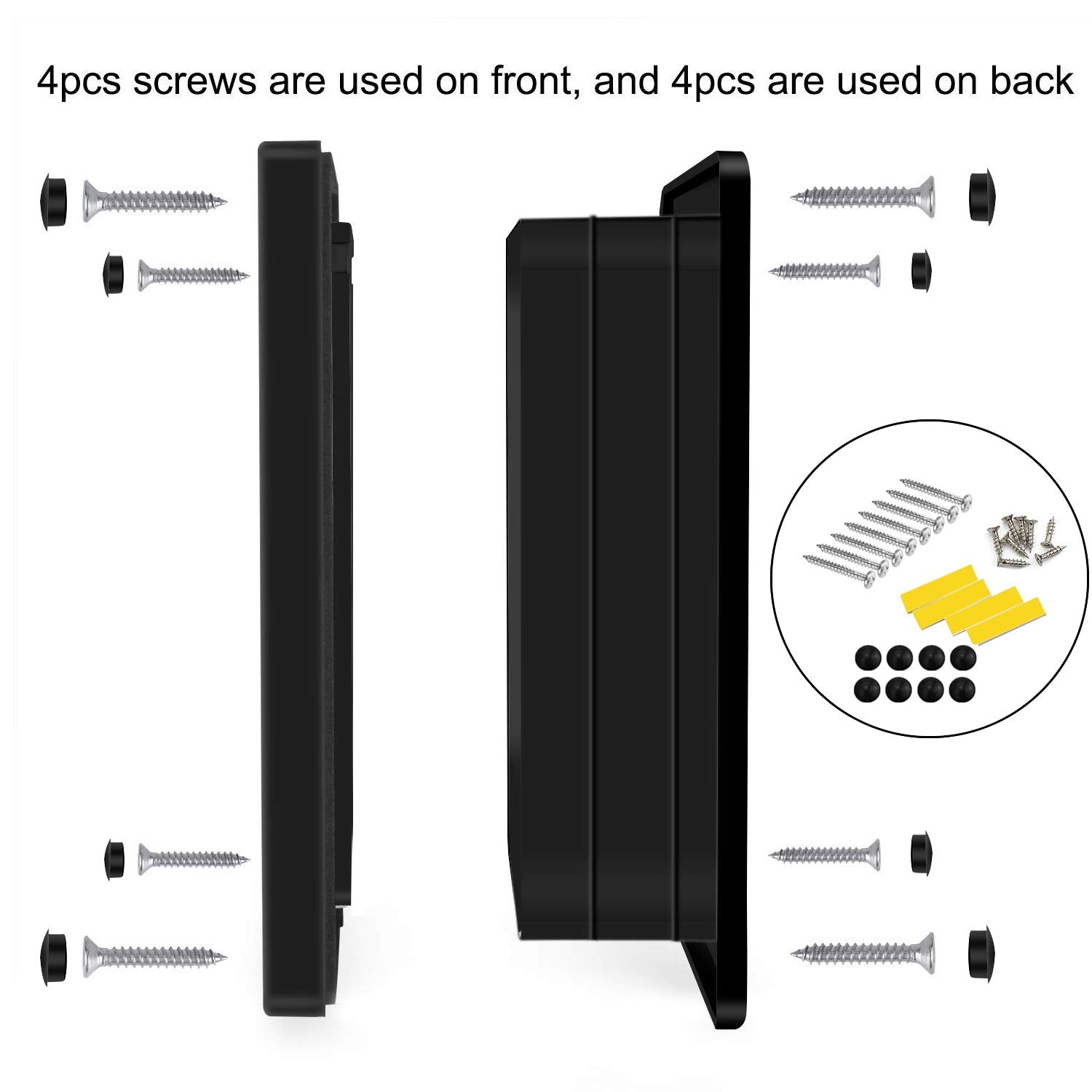 Ceesc Large Cat Doors, Magnetic Pet Door With 4 - Way Rotary Lock For Cats, Kitties And Kittens, Upgraded Version (Large, Black)