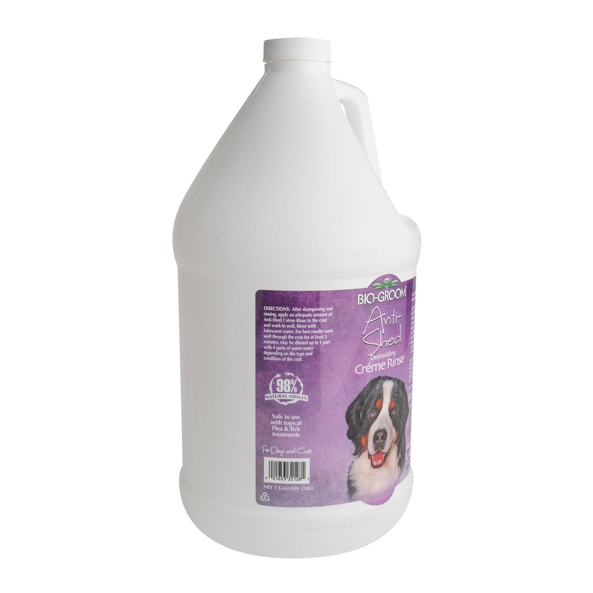 Bio-Groom Anti-Shed Deshedding Dog Conditioner - Odor Eliminating, Anti-Shedding, Dog Bathing Supplies, Puppy Wash, Cat & Dog Grooming Supplies, Cruelty-Free, Made In Usa, Dog Products - 1 Gallon