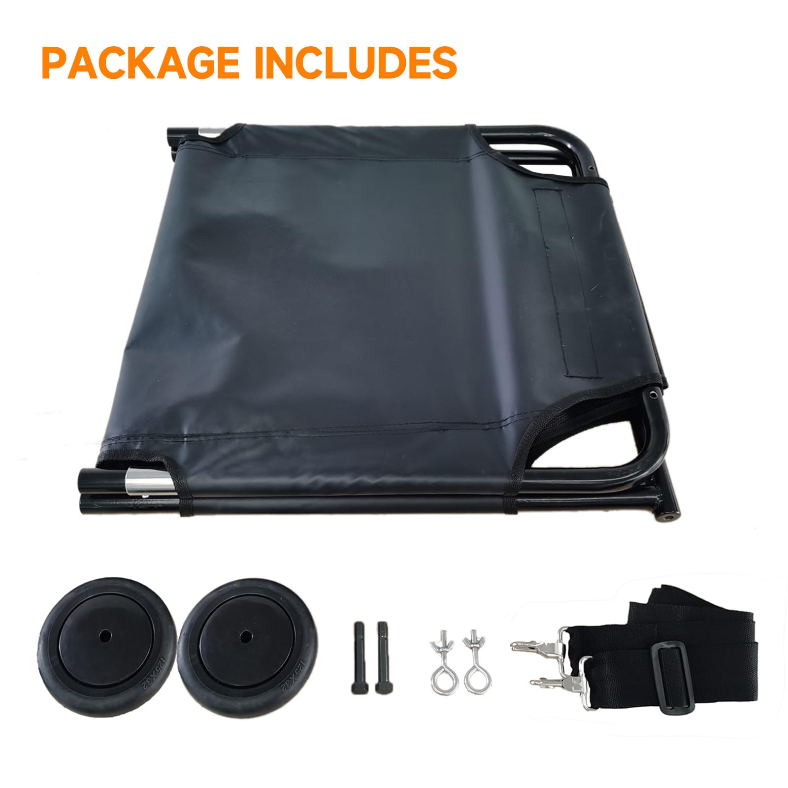 Bridiof 250Lbs Dog Stretcher For Large Dogs, 48X26 Inch Dog Trolley With Noiseless Wheels, Dog Emergency Carrier Gurney, Veterin