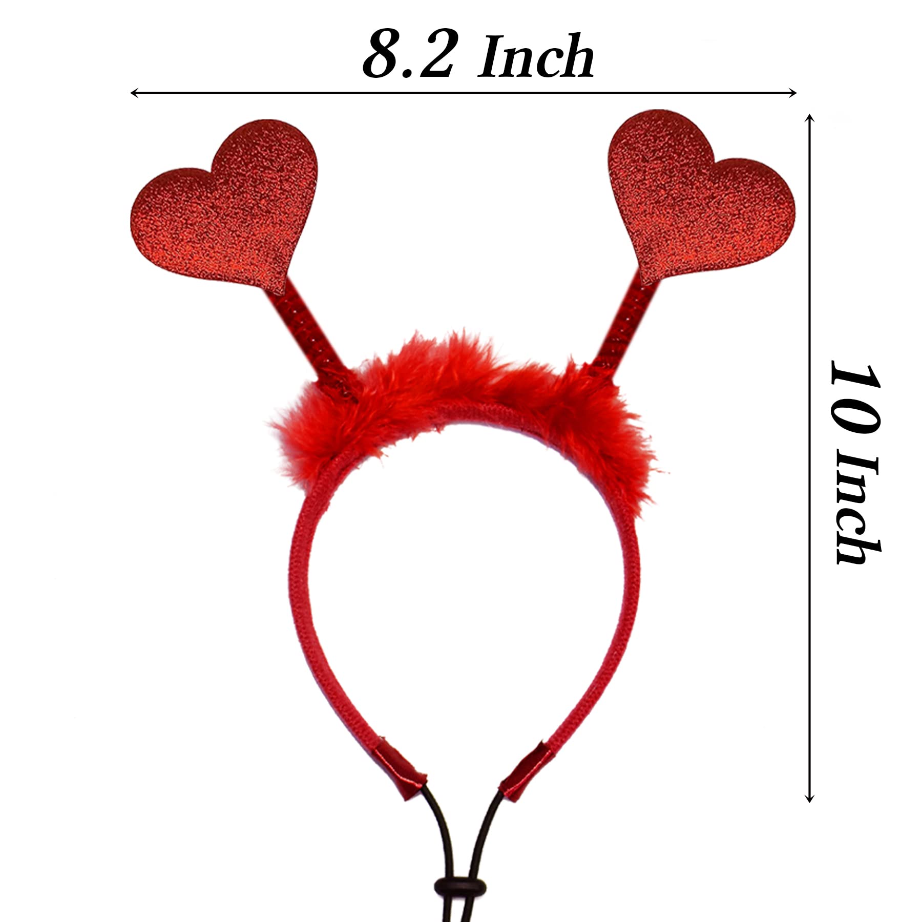 Stmk Valentines Day Dog Bandana Outfits, Valentines Day Heart Headband Valentines Dog Bandanas Costumes For Small Medium Large D