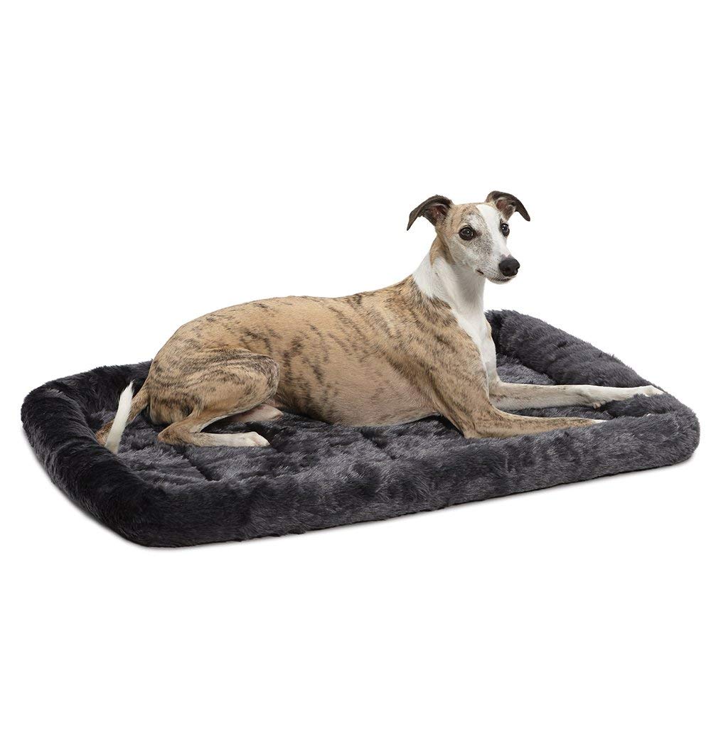 Midwest Homes For Pets Bolster Dog Bed 36L-Inch Gray Dog Bed W/ Comfortable Bolster | Ideal For Intermediate Dog Breeds & Fits A 36-Inch Dog Crate | Easy Maintenance Machine Wash & Dry