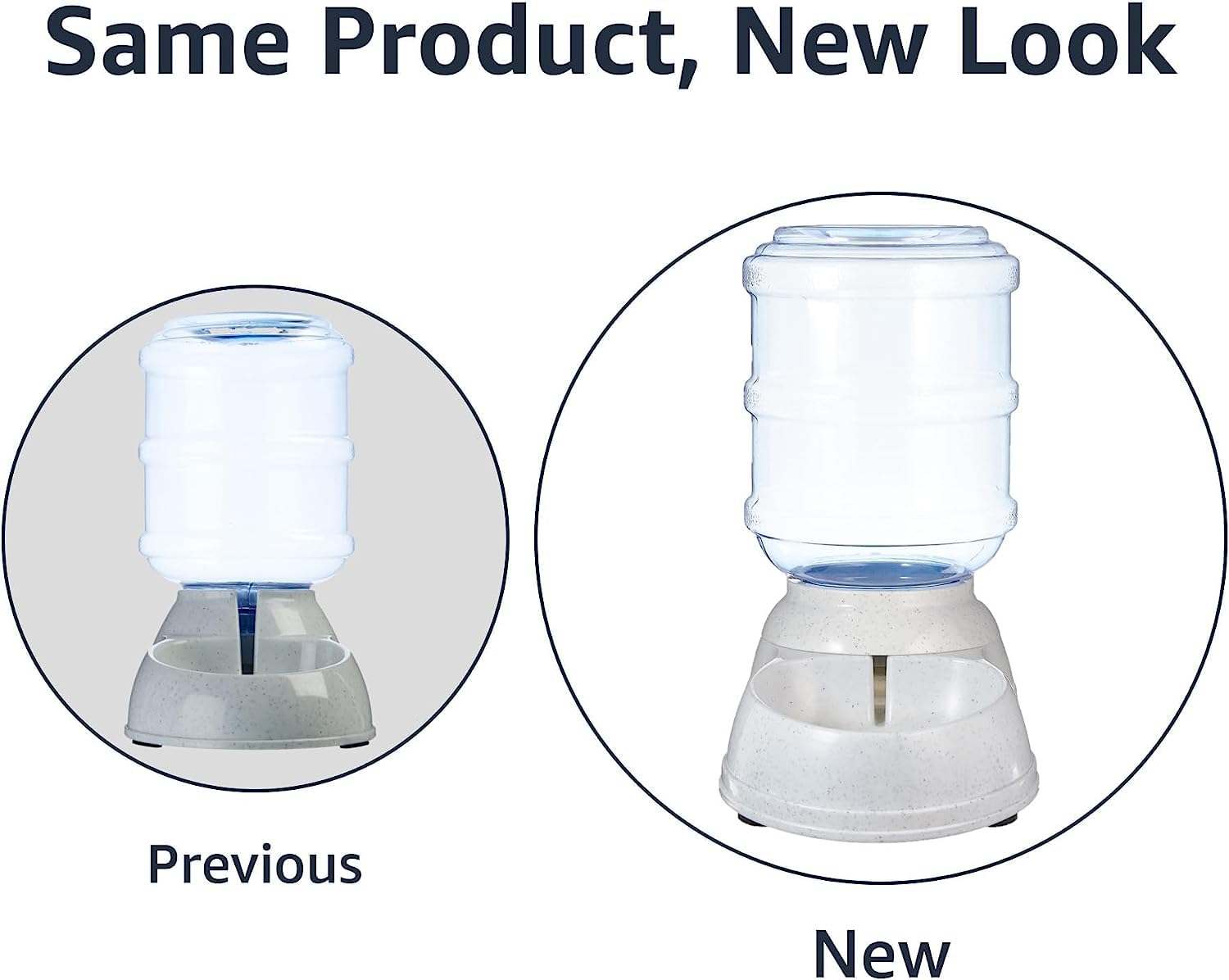 Amazon Basics Gravity Pet Water Dispenser For Cat, Dog, 1 Gallon Capacity, Gray