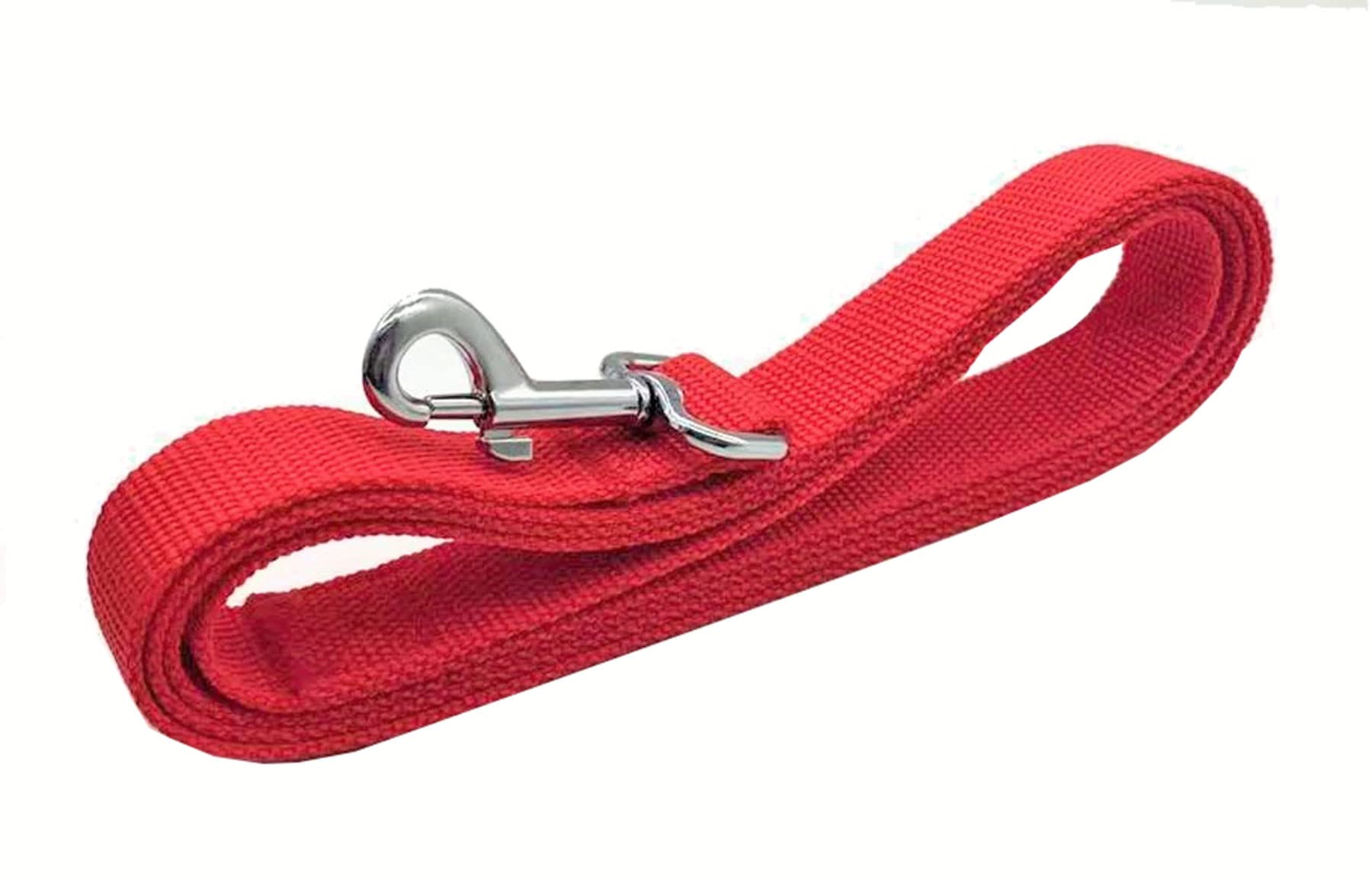 Taian 4Ft/5Ft/6Ft Strong Dog Leash, Nylon Dog Leashes For Small Medium Large Dogs (1 In X 5 Ft, Red)