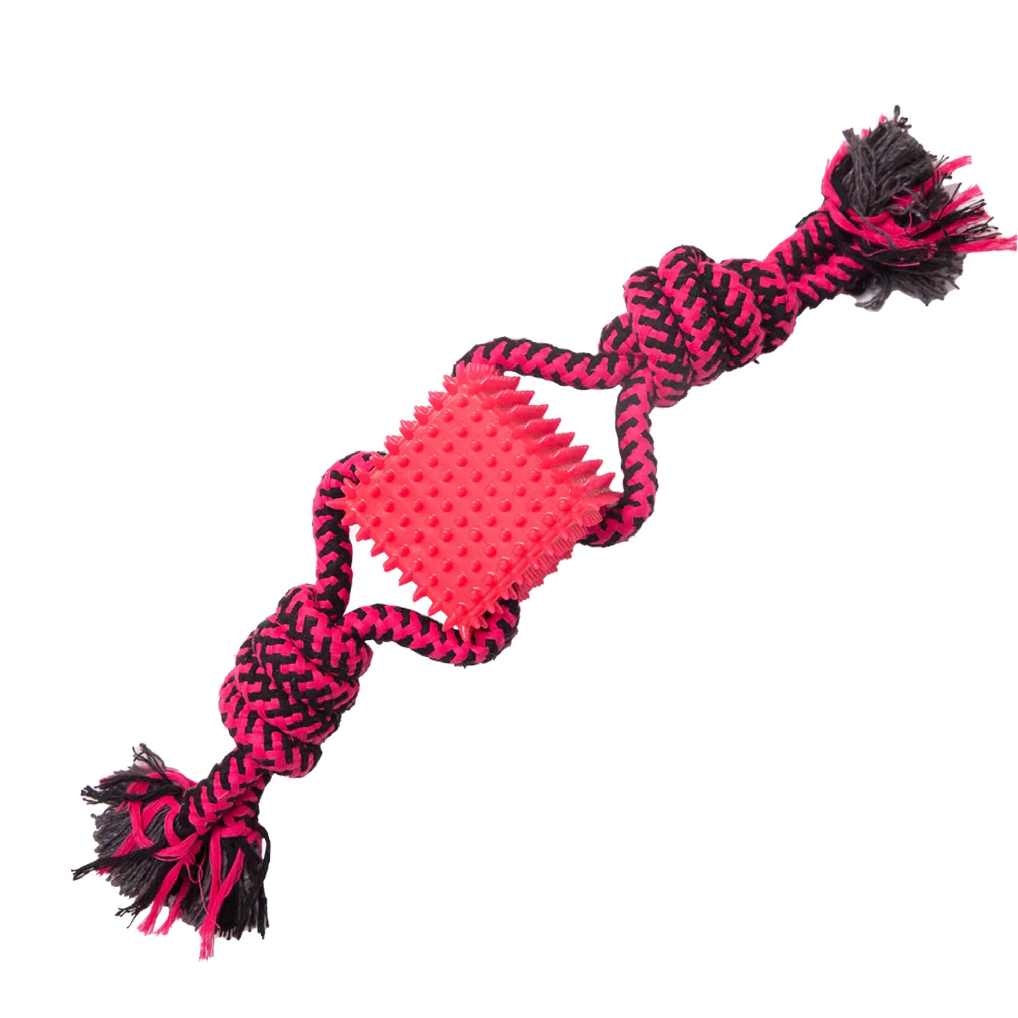 Snug Arooz Tug N' Cube Assorted Colors - Durable Dog Toy With Cotton Rope & Tpr Cube - Ideal For Tugging And Chewing - Perfect F