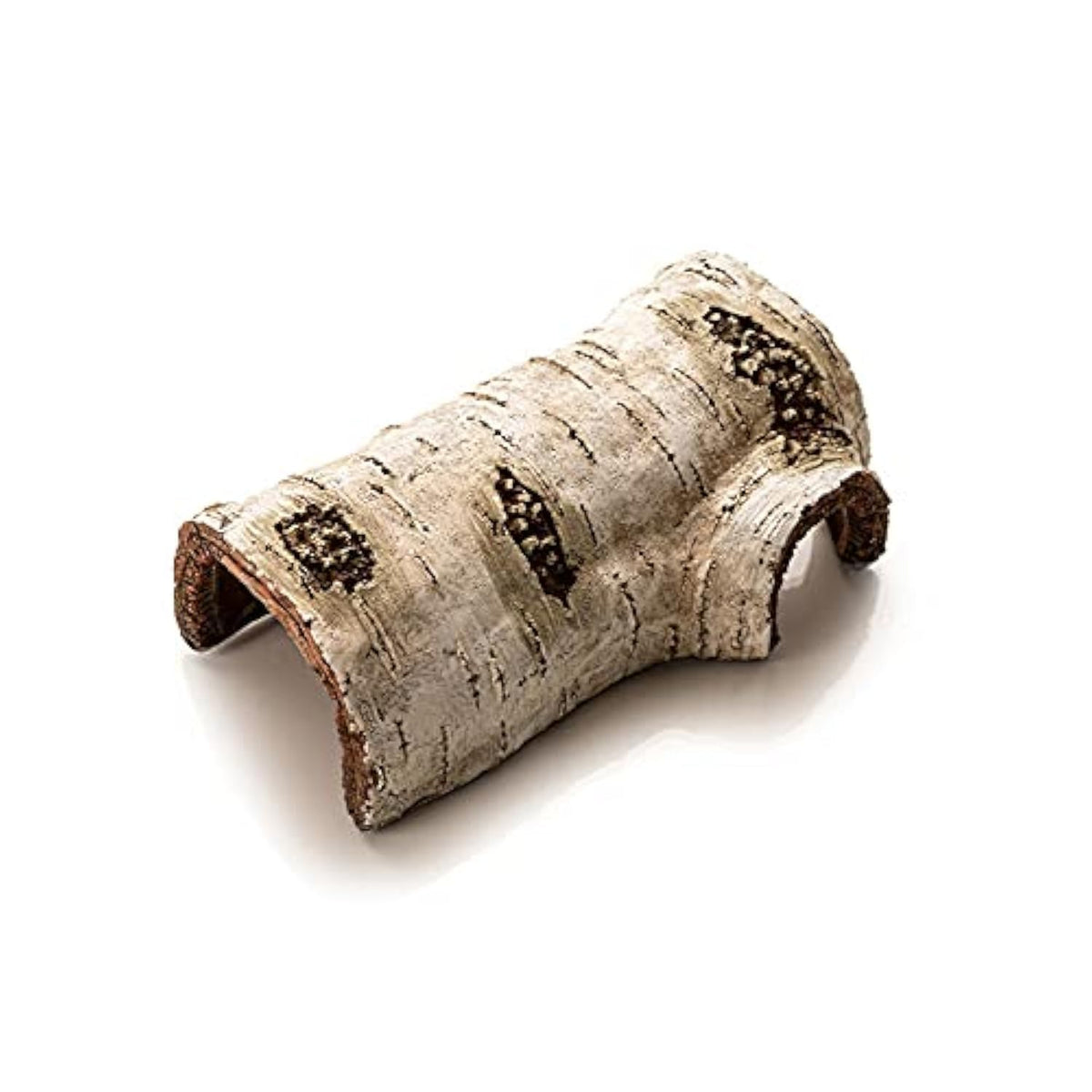 Runxf Large Artificial Birch Log Hide Reptile Shelter Basking Bark Corn Snake Gecko Sleeping Cave Wood Shape Hideout Terrarium B