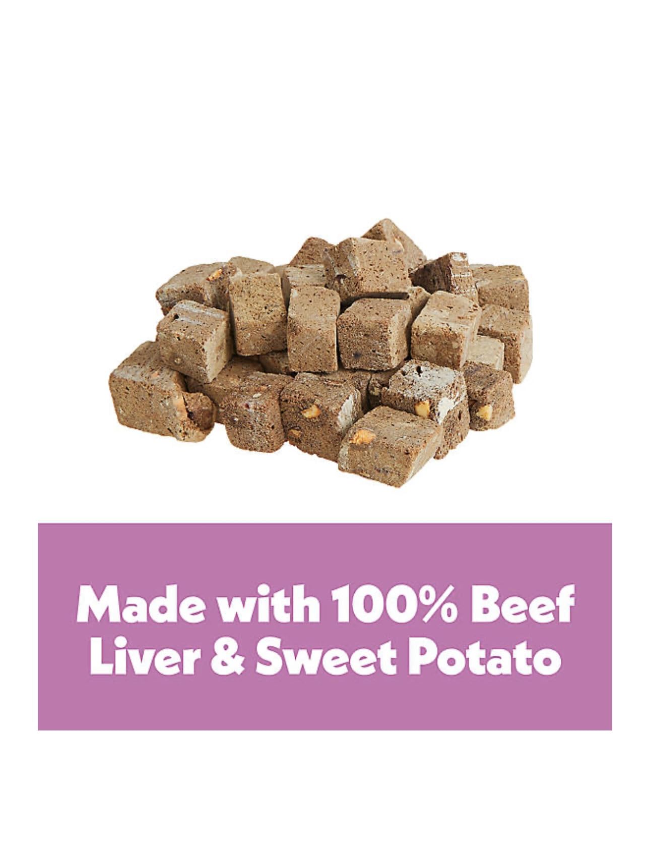 Wiggles & Wags Freeze Dried Beef Liver & Sweet Potato Dog Treats, 5 oz, with DN Essentials Bone Shaped Waste Bag Dispenser & Rol