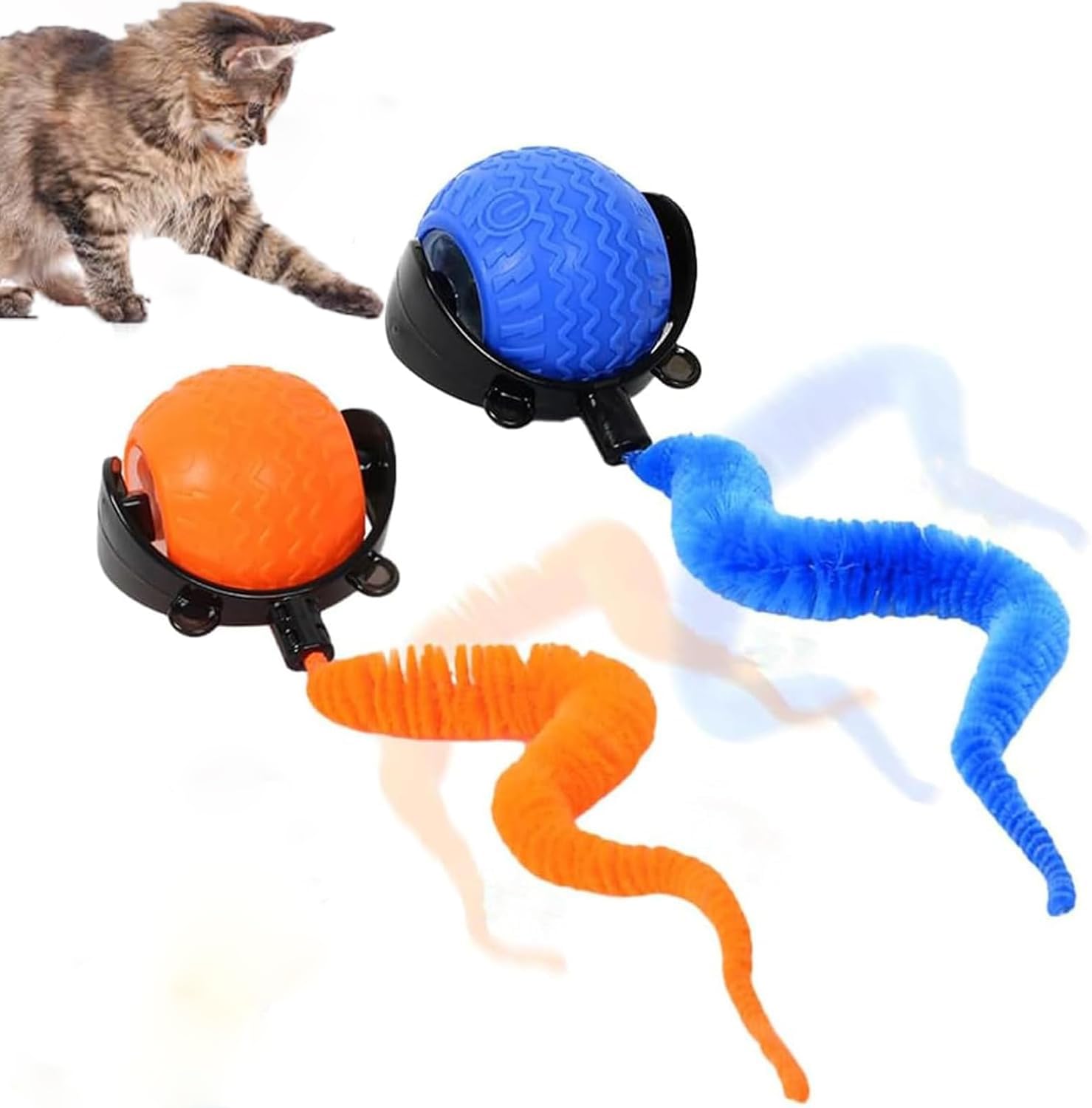 Frsba 2Pcs Interactive Cat Ball Toy, Automatic Interactive Cat Toys For Indoor Cats, Smart Self Rolling Ball For Bored Indoor Ad