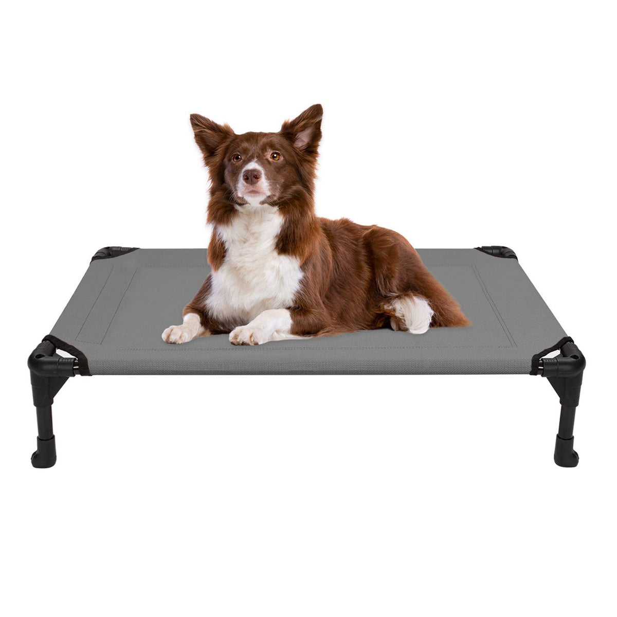 Veehoo Cooling Elevated Dog Bed, Portable Raised Pet Cot With Washable & Breathable Mesh, No-Slip Rubber Feet For Indoor & Outdo