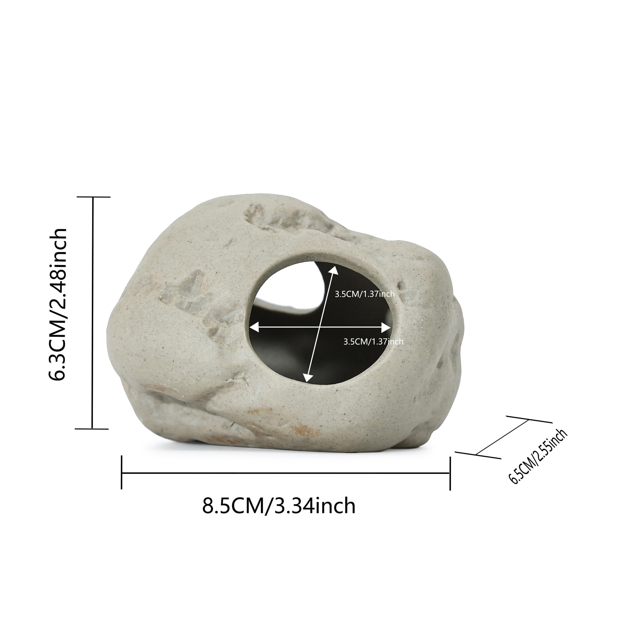Alegi Aquarium Rock Cave Decor For Shrimp Cichlid Hiding Breeding (Set 8)