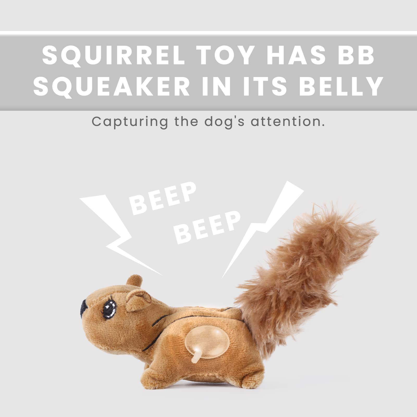 Laifug Hide And Seek Replacement Squirrel Dog Toy -3 Pack