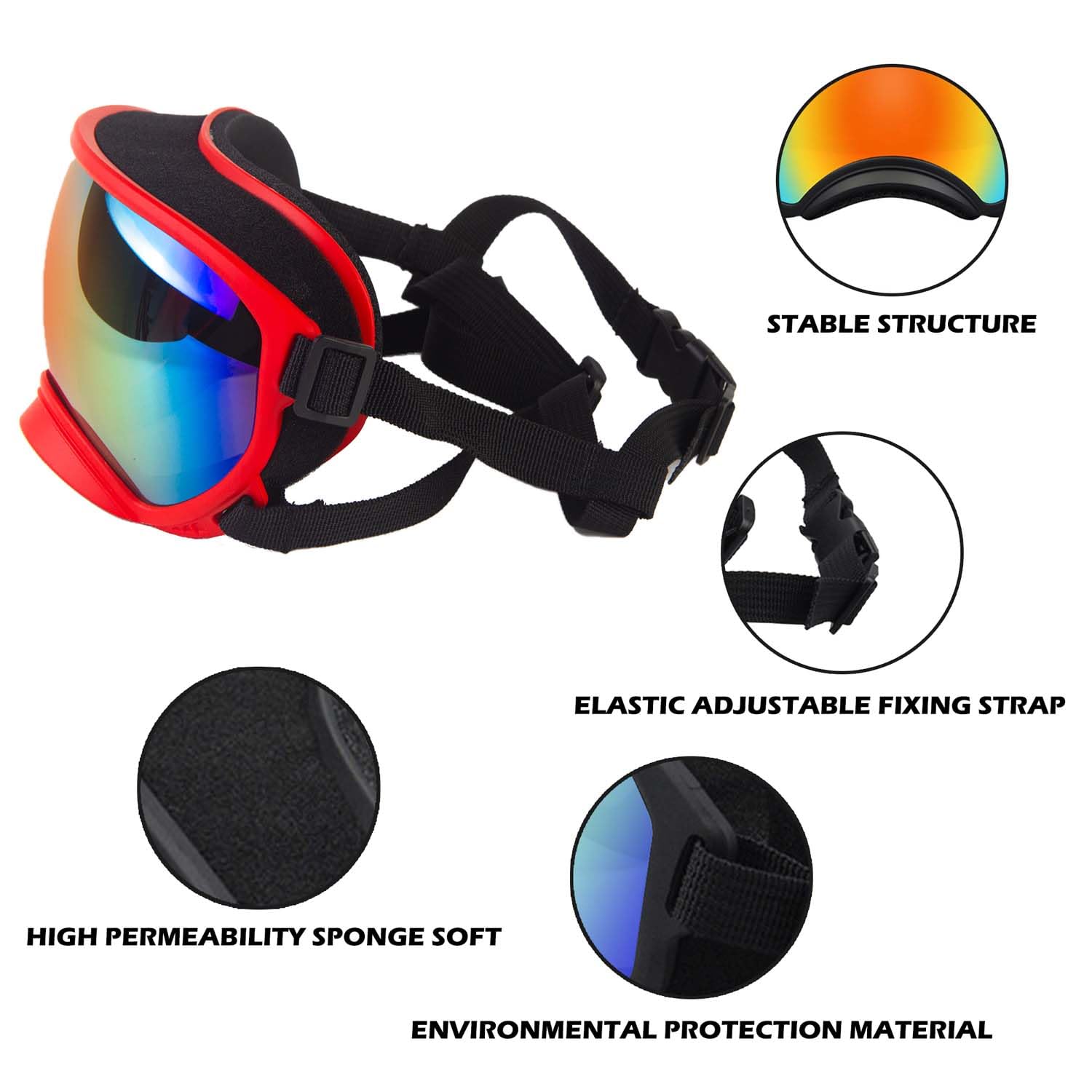 Nicerinc Pet Small Dog Sunglasses Adjustable Strap Uv Protection Winproof Dog Puppy Sunglasses Suitable Small Dog Pet Glasses Do