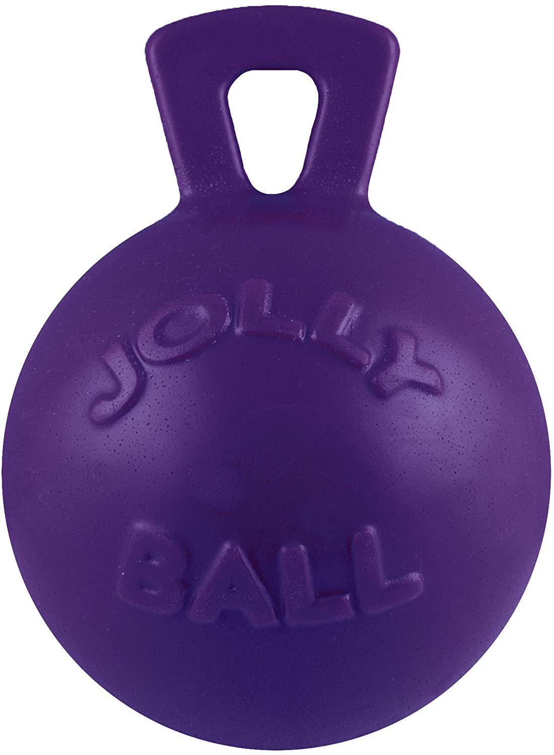 Jolly Pets 2 Pack Of Tug-N-Toss Heavy Duty Chew Ball With Handle, Purple, 6-Inch