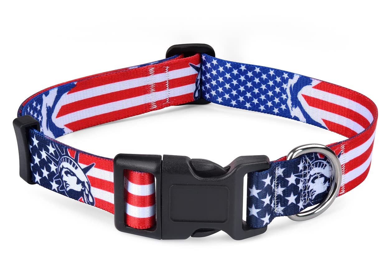 Hqyddmi American Flag Dog Collar - Patriotic 5Th Of July Dog Collar - Themed Dog Collars For Independence Day - For Small Medium