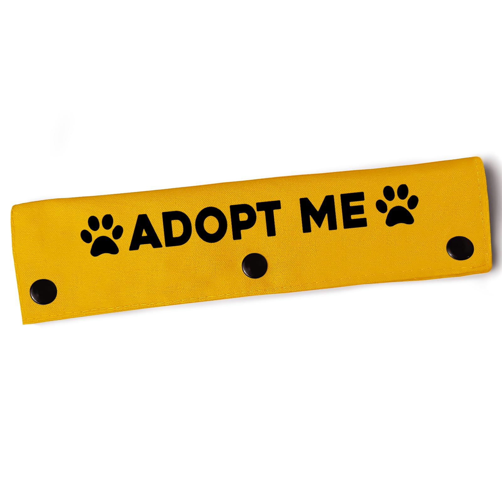 Yrovwenq Adopt Me Funny Dog Leash Sleeve Yellow Dog Leash Wrap Alert Hanging Id Patch Tag Pet Birthday Gift(Adopt Me-Sleeve)