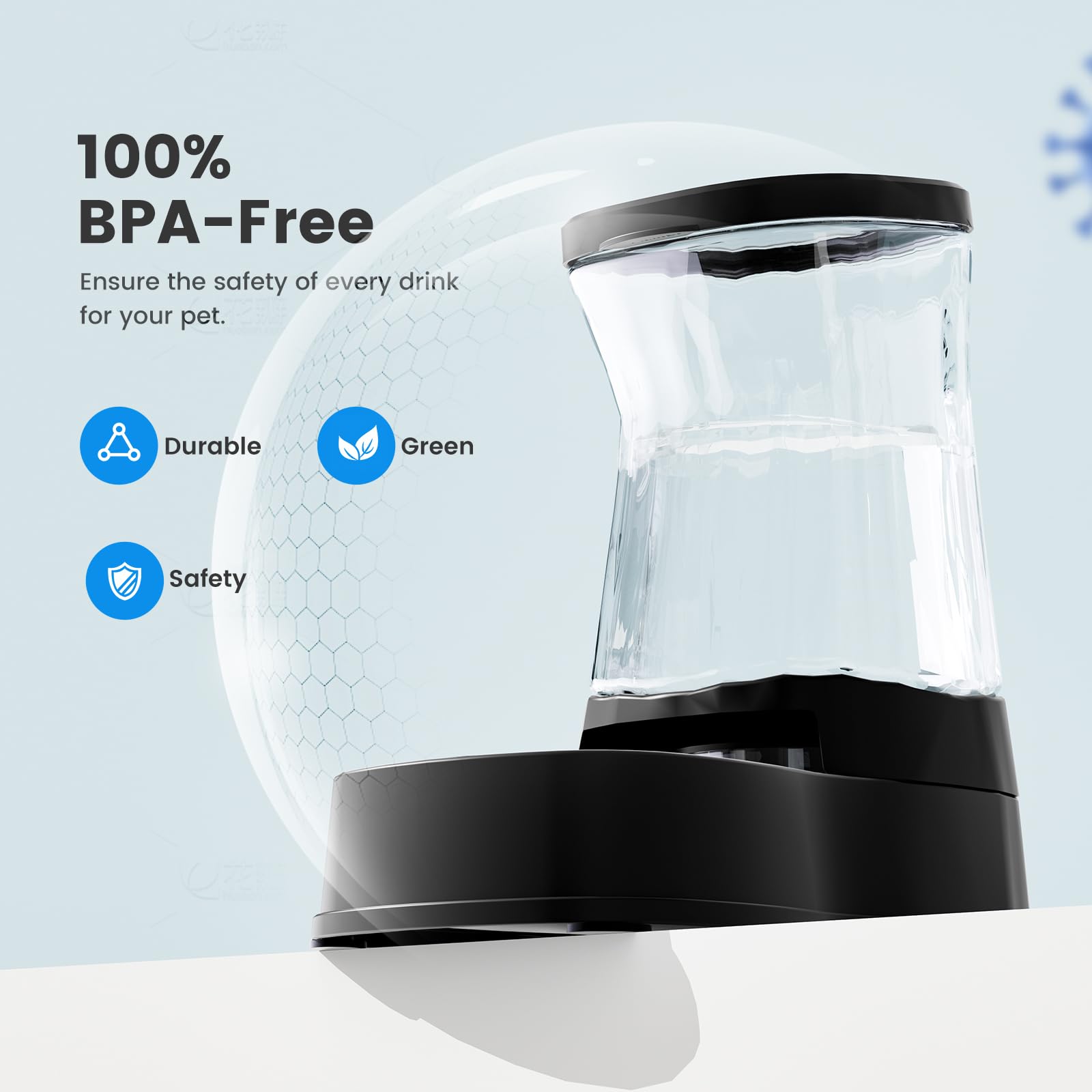 Gardner Pet Automatic Gravity Water Dispenser For Dogs, 1.0Gallon 100% Bpa-Free Dog Water Bowl Dispenser, Pet Water Fountain Dis