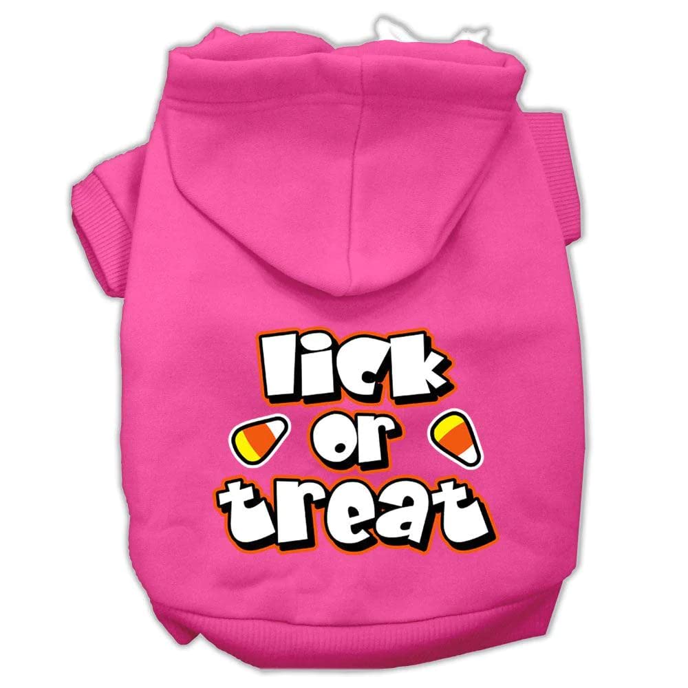 Mirage Pet Products 10&quot; Lick Or Treat Screen Print Pet Hoodie, Small, Brown