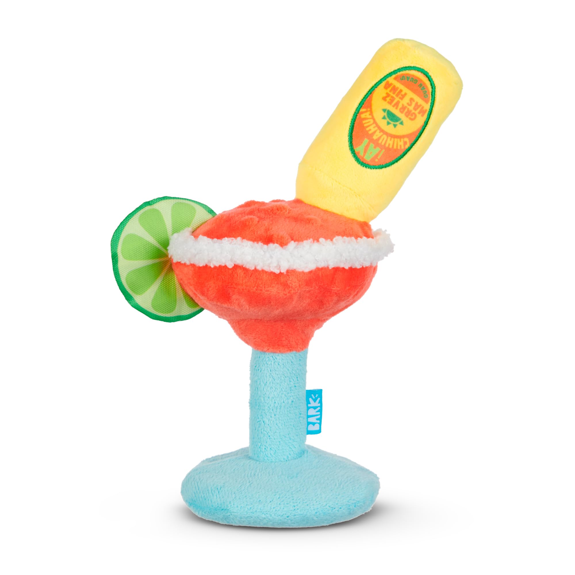 Barkbox Bulldog Barkarita Plush Dog Toy, Crazy Crinkle And Whip N Flip Features & Squeakers - Fun Dog Toys