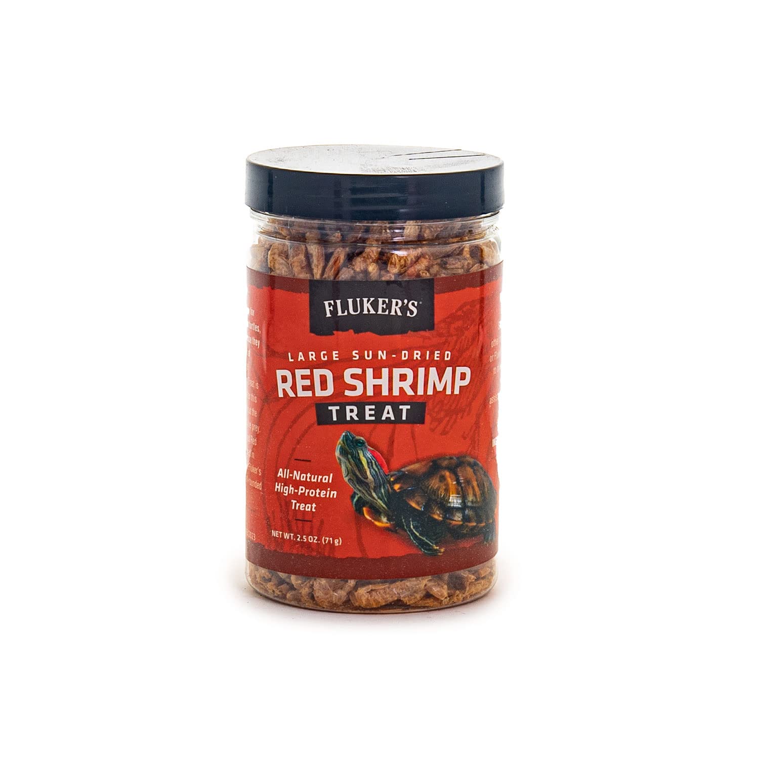 Flukers All Natural Large Sun-Dried Red Shrimp, High Protein Treats, Aquatic Turtle Food, Great for Aquatic Frogs, Tegus, Monit