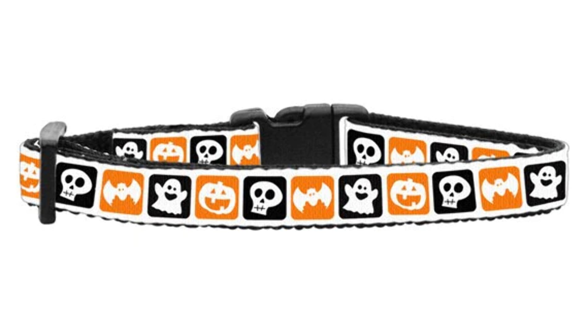 Halloween Pet Dog & Cat Nylon Collar or Leash, &quot;Classic Halloween&quot; XS Collar