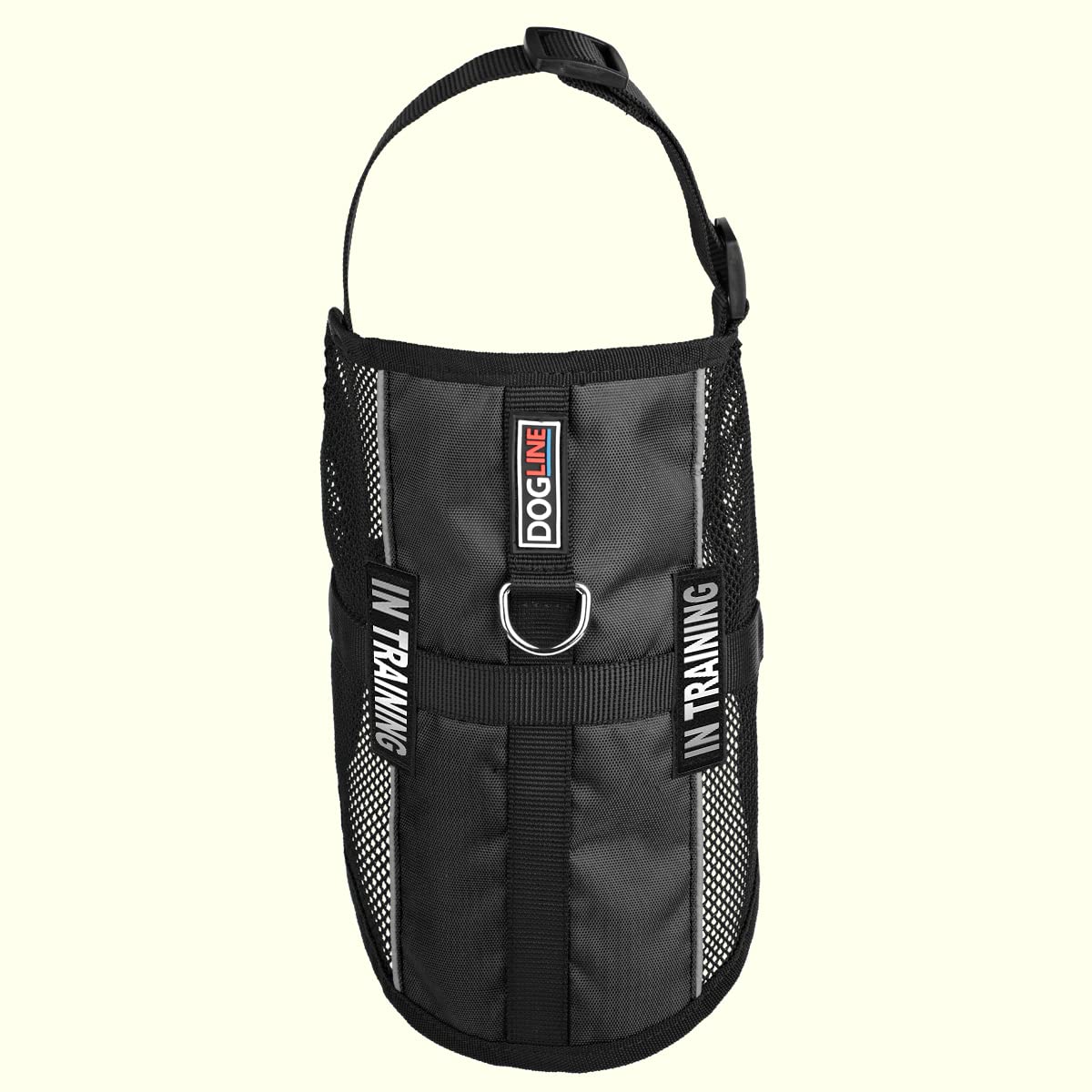 Dogline 17'-21' Maxaire Mesh Vest For Dogs And 2 Removable In Training Patches, Medium, Black