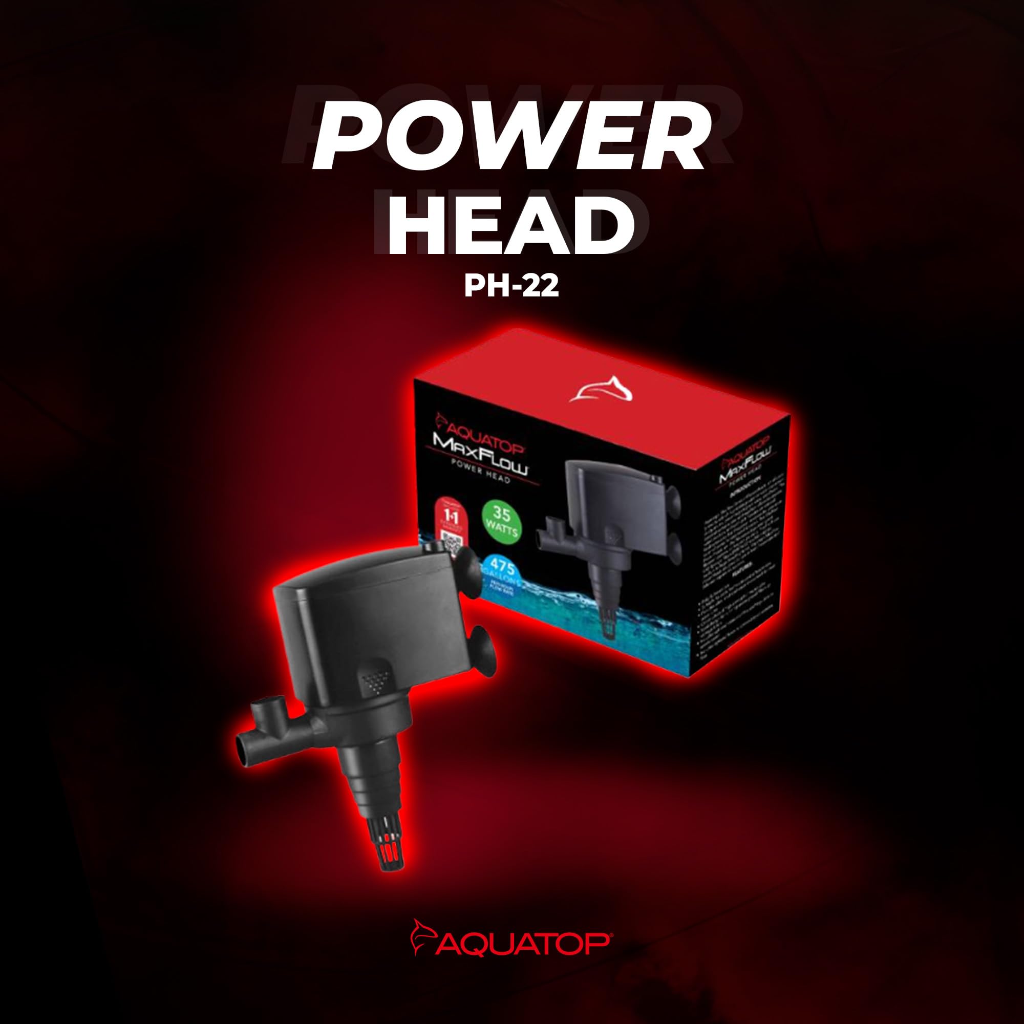 Aquatop Maxflow Submersible Aquarium Power Head - Ideal For Freshwater And Saltwater Environments - High-Impact Abs For Durability