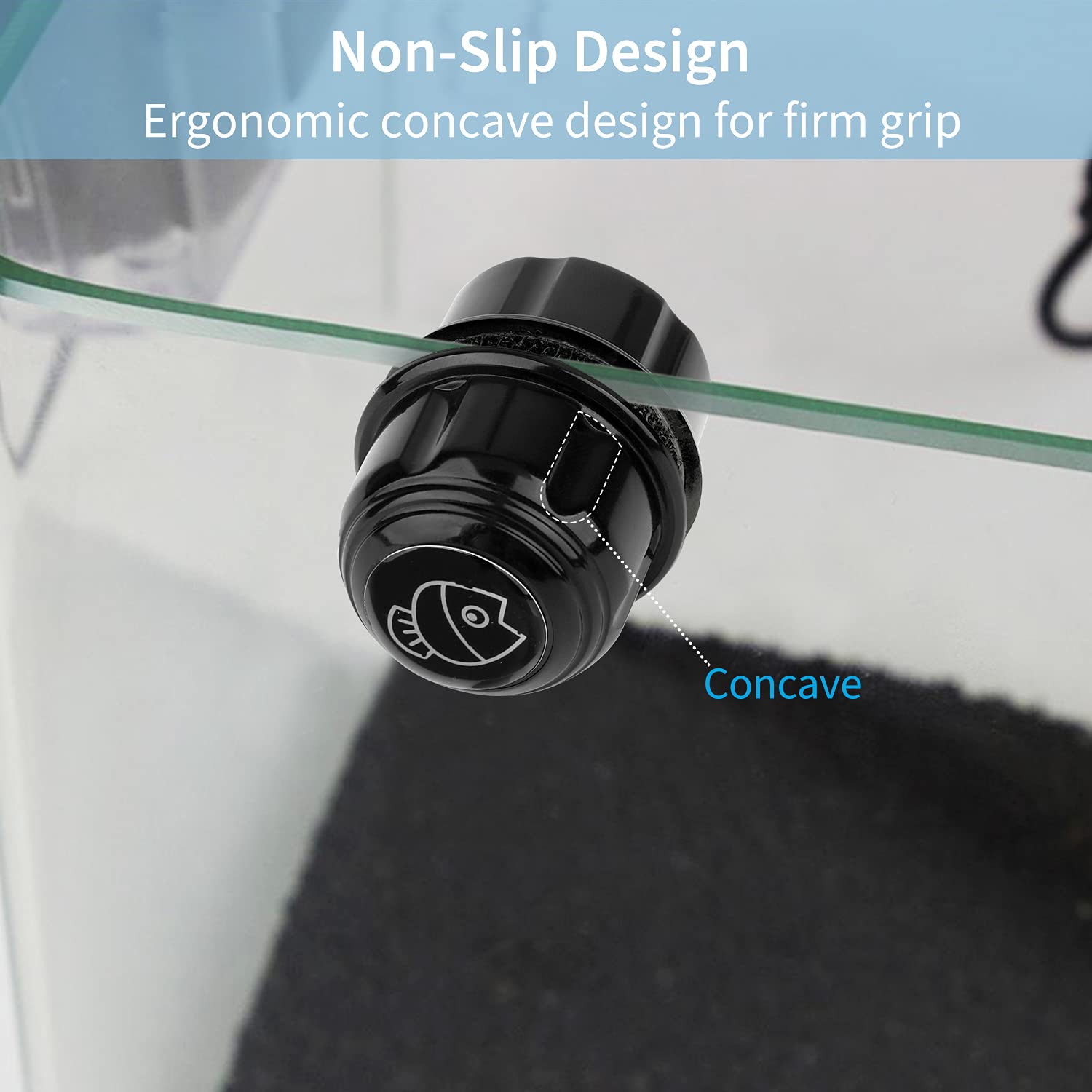 Pawfly Aquarium Magnetic Brush For Glass Fish Tanks 1.5 Inch Stain Scrubber Pads Cleaning Tool For 3/5 Inch Thick Fresh & Marine Aquariums Up To 10 Gallons (Not For Acrylic & Plastic Tanks)