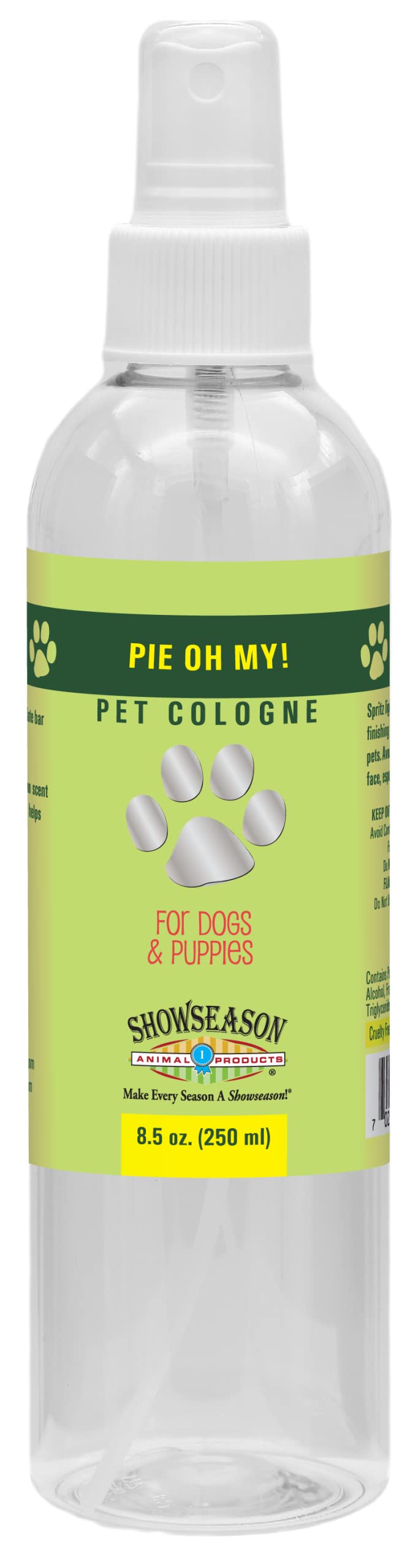 Showseason Pie Oh My! Dog Cologne 8.5 oz | Dog Perfume Long Lasting, Deodorizing Spray, Made in the USA