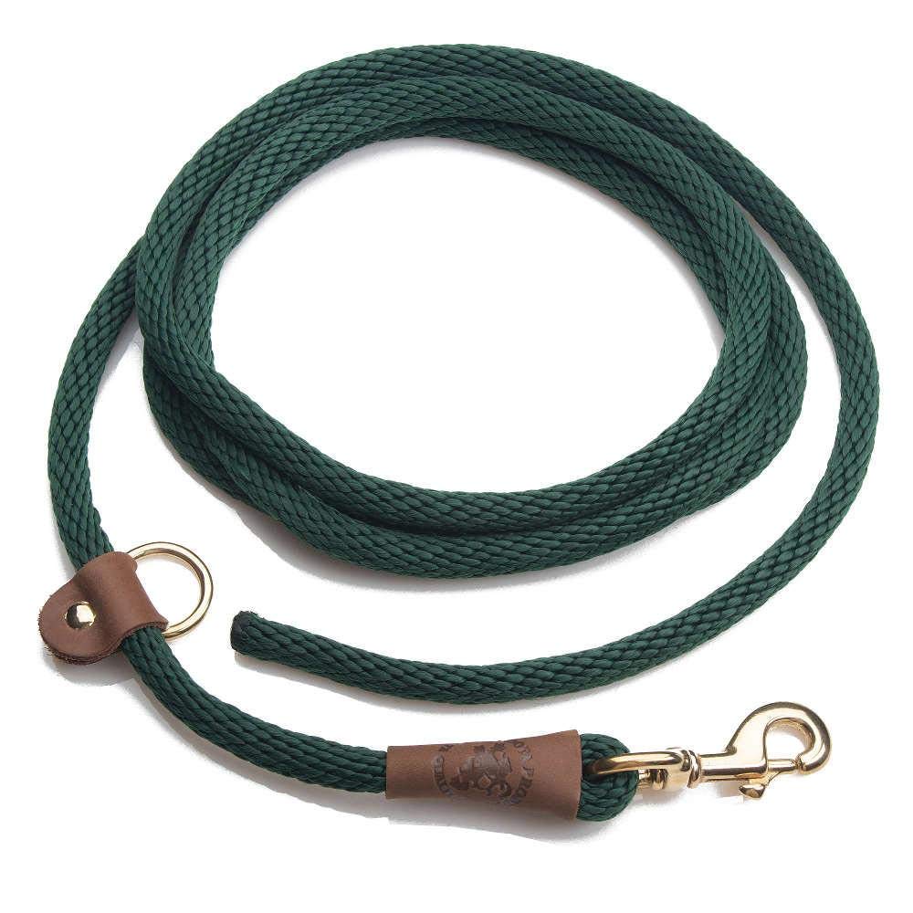 Mendota Pet Ez Trainer Leash - Dog Leash - Made In The Usa - Hunter Green, 3/8 In X 8 Ft