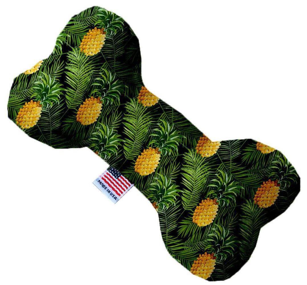 Mirage Pet Product Pineapples in Paradise 8 Inch Canvas Bone Dog Toy