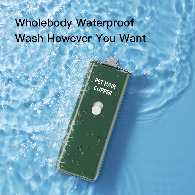 Tileon Feet Hair Trimmer, Dog Clippers,Quiet Washable Usb Rechargeable Cordless Dog Grooming Kit,Electric Pets Hair Trimmers Shaver Shears For Dogs And Cats Green