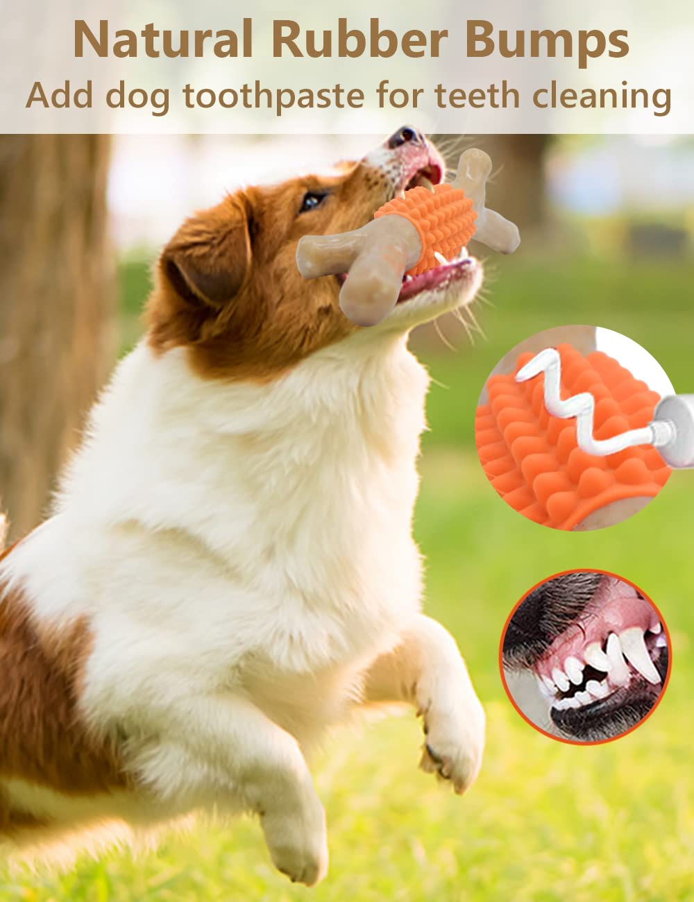 Schitec Dog Chew Toy For Aggressive Chewers, Tough Big Nylon & Rubber Teething Stick With Real Maple Wood Flavor For Large Mediu