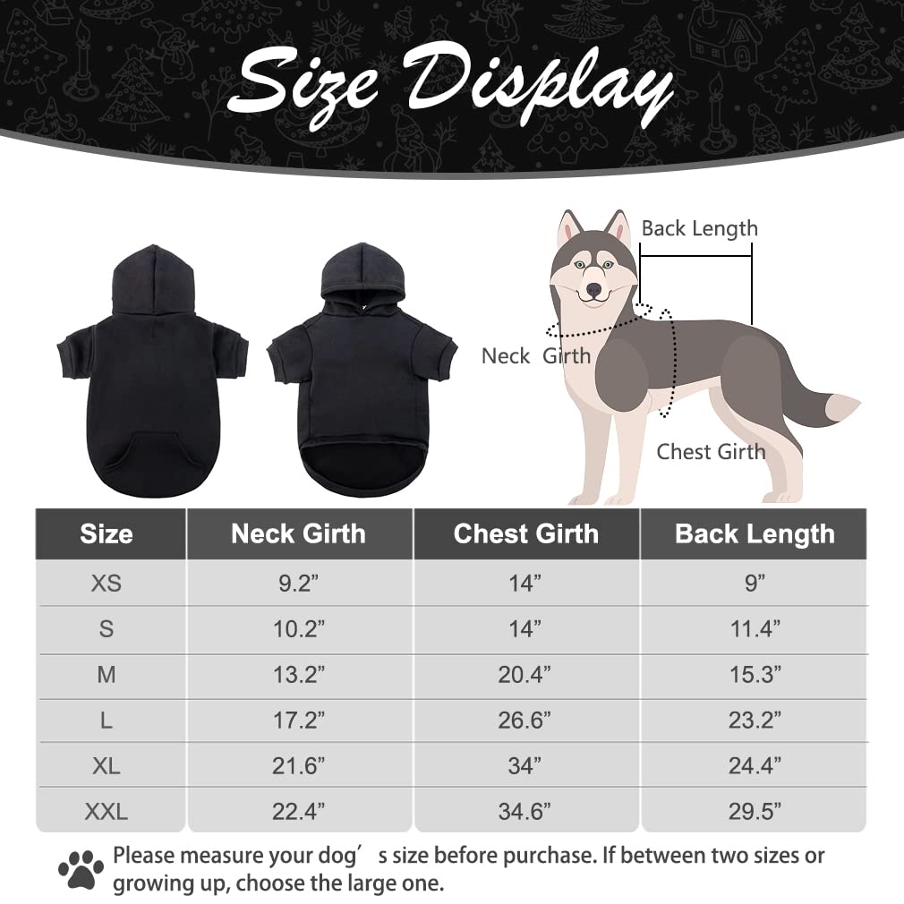 Kooltail Basic Dog Hoodie - Soft And Warm Dog Hoodie Sweater With Leash Hole And Pocket, Dog Winter Coat, Cold Weather Clothes For Xs-Xxl Dogs