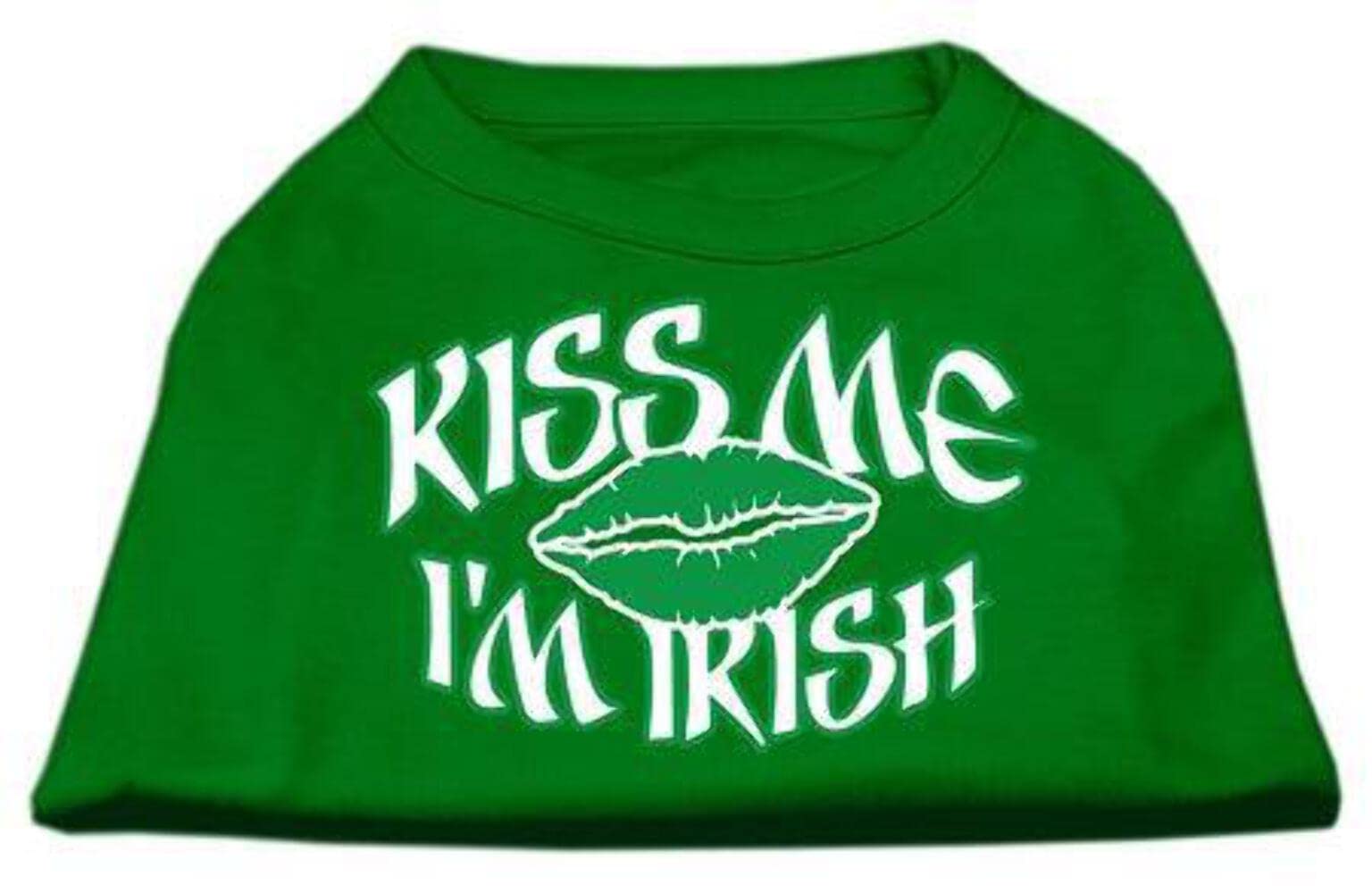 Mirage Pet Products 20-Inch Kiss Me I'm Irish Screen Print Shirt for Pets, 3X-Large, Emerald Green