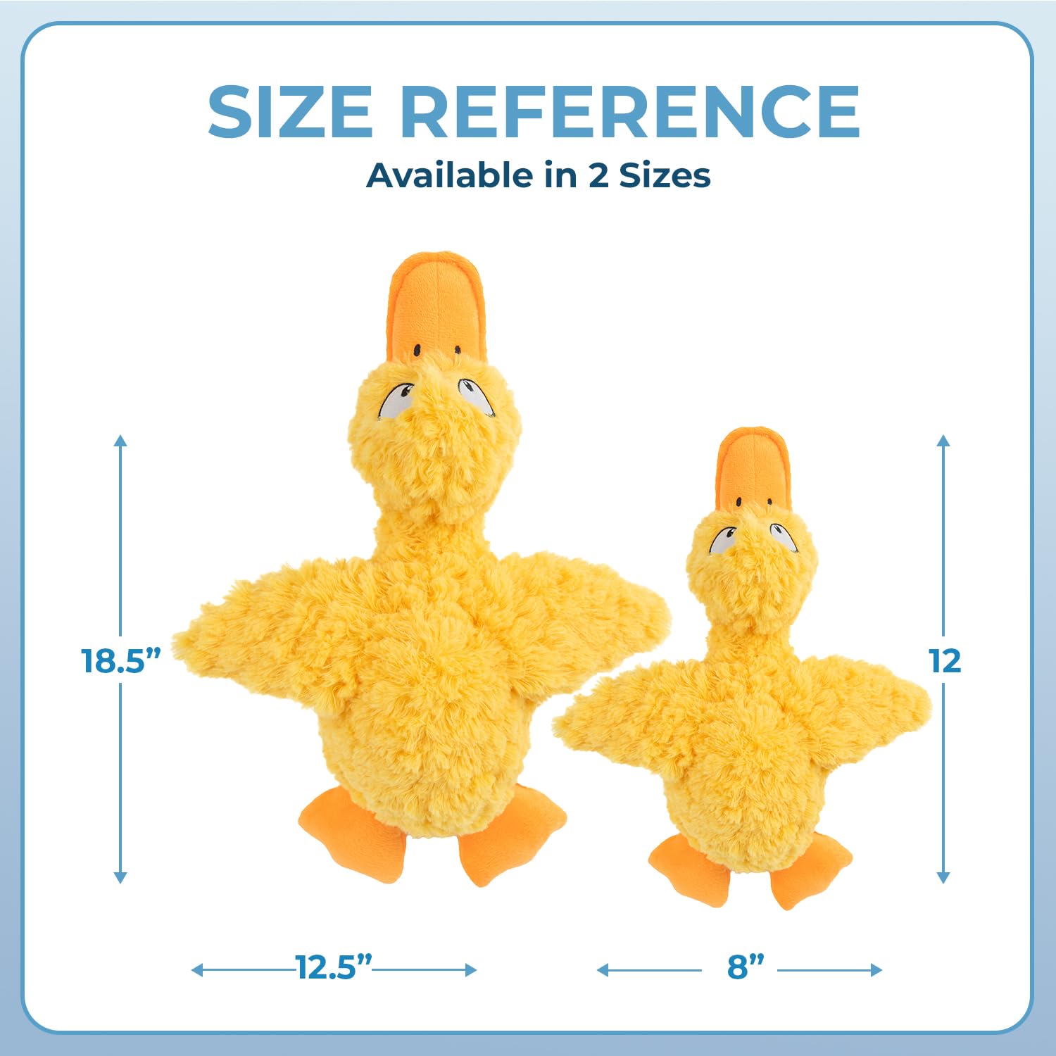 Best Pet Supplies Ducky Doodle Squeaky Crinkle Plush Toy For Small And Medium Breed Puppies Or Dogs - Ducky Doodle (Gold), Large