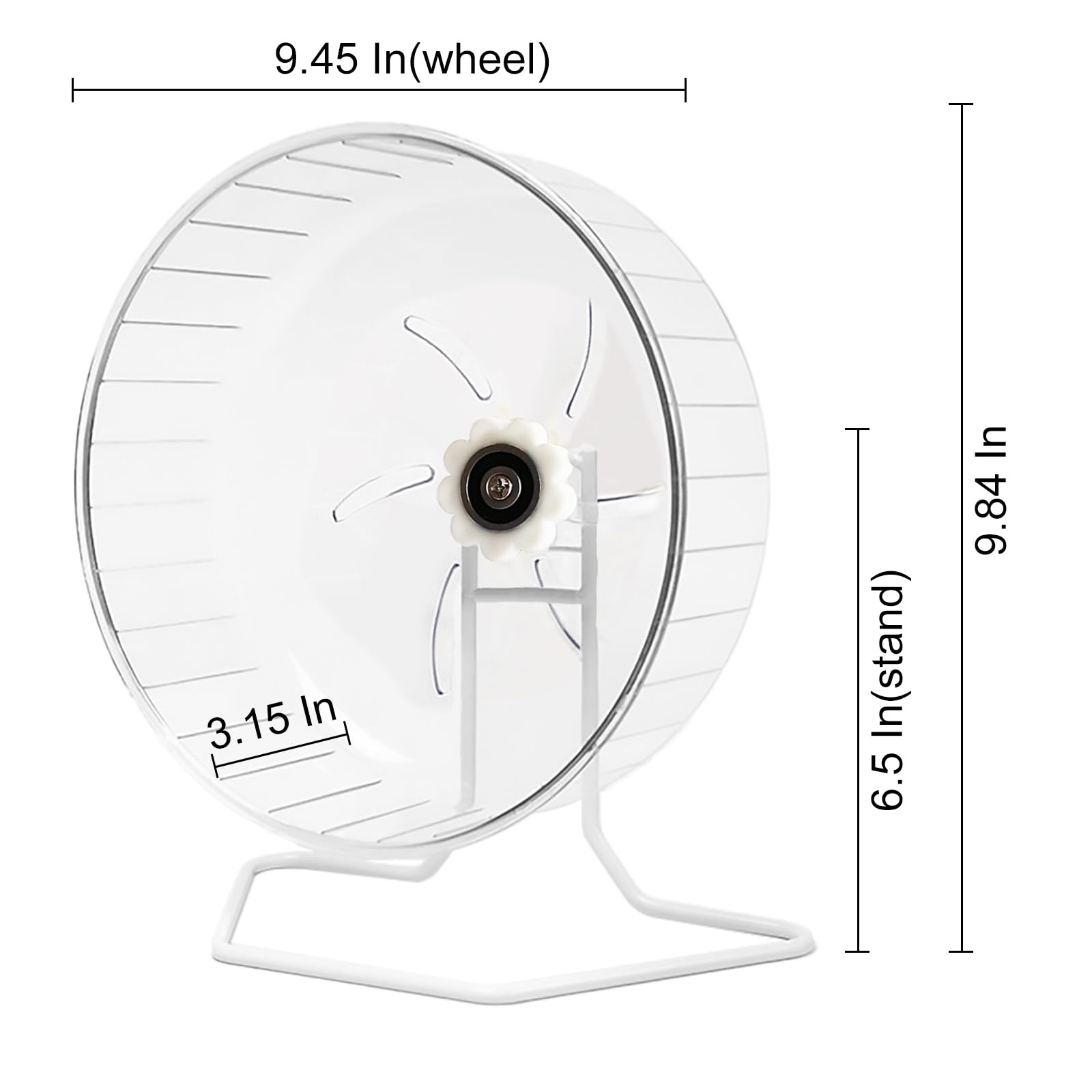 Sirvarni Silent Hamster Exercise Wheel - Hamster Toys Cages Accessories 9.45 Inch Running Spinner With Iron Stand Quite Runner F