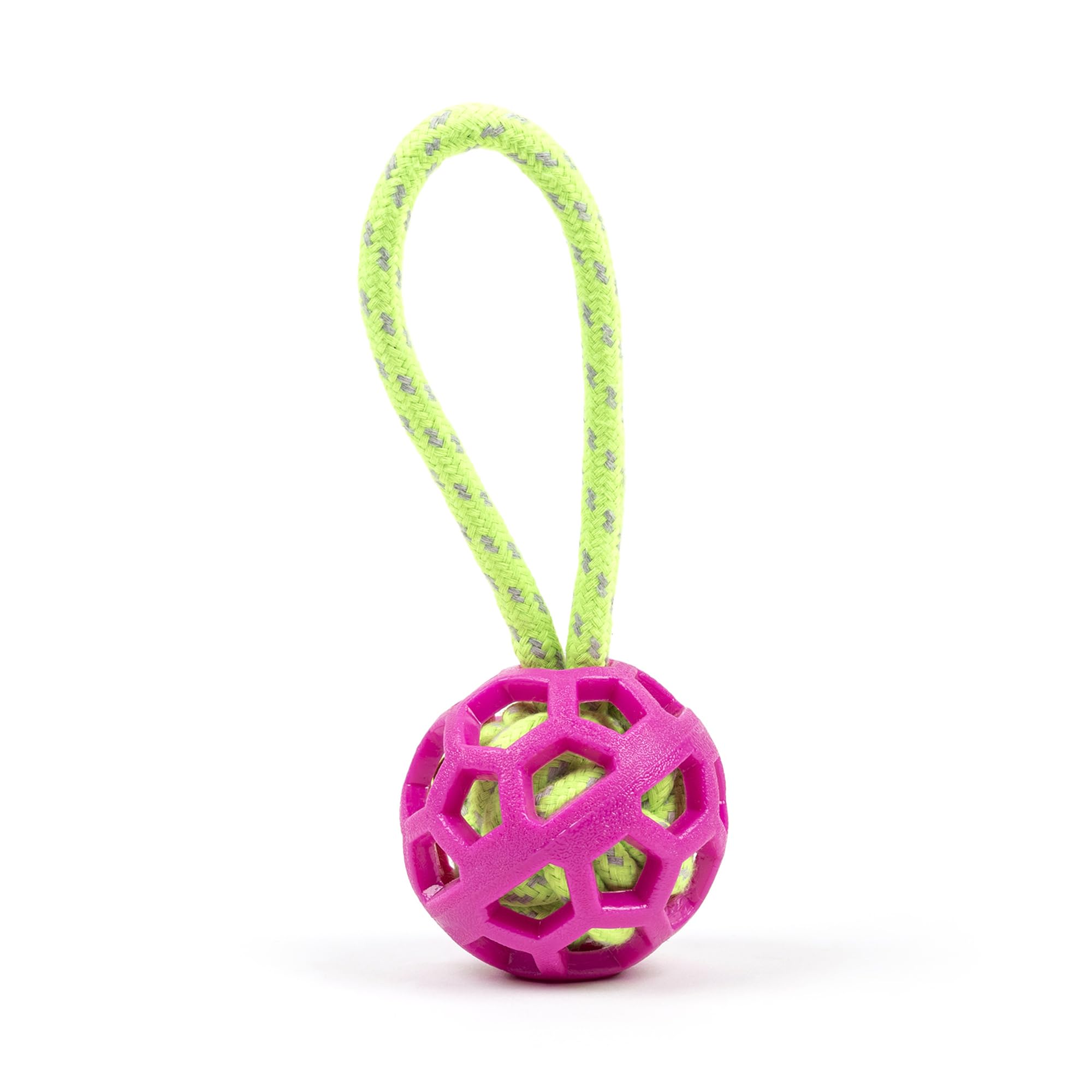 TLC TugABall Toy for Dogs  Pink | Interactive Chew & Tug Toy for Puppies & Adult Dogs | Durable, Fun & Engaging Dog Toy for E