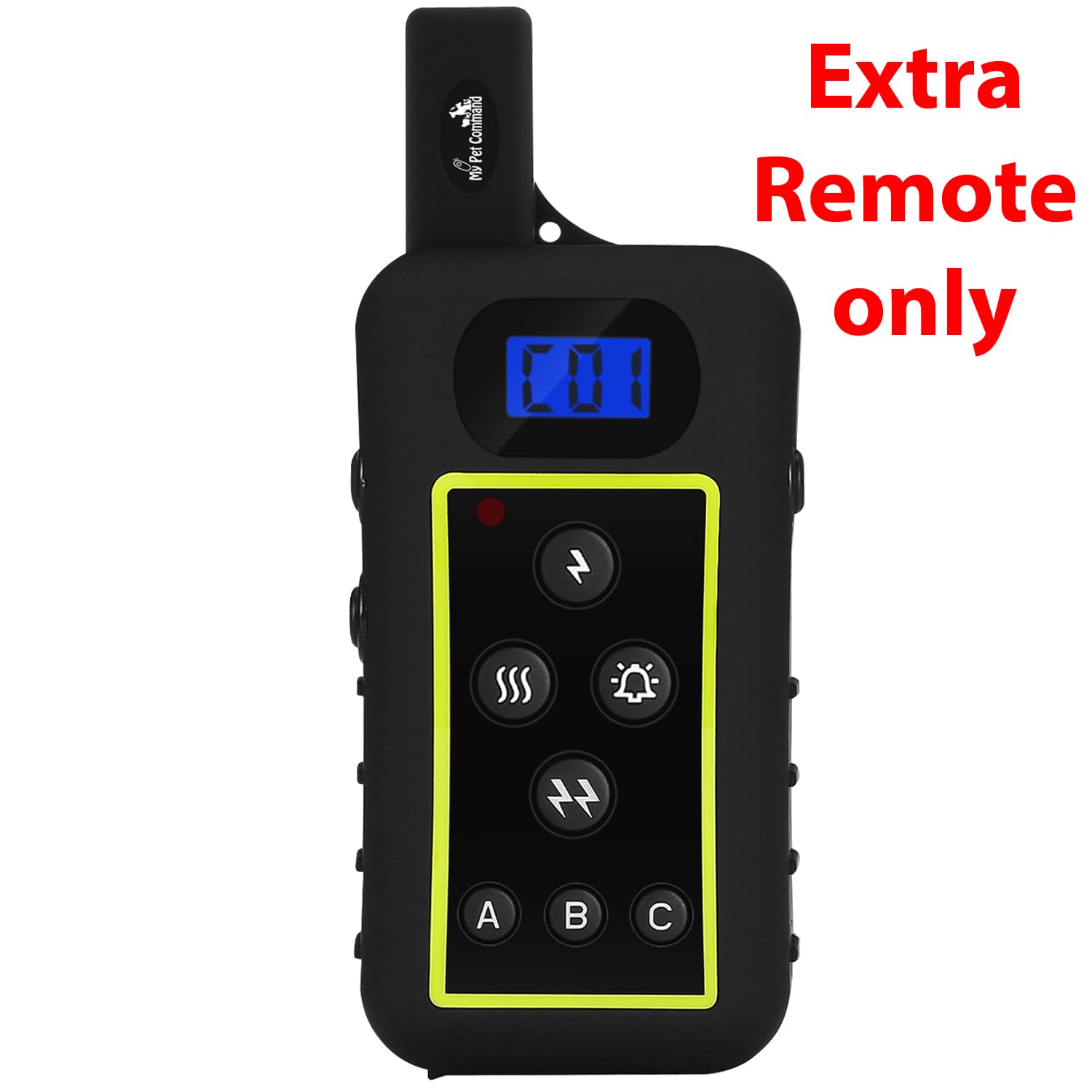 My Pet Command 1.25 Mile (6600 Ft) Dog Training Extra Remote Safe Dog Shock Collar Shock, Vibrate, Tone And Flashing Beacon Ligh