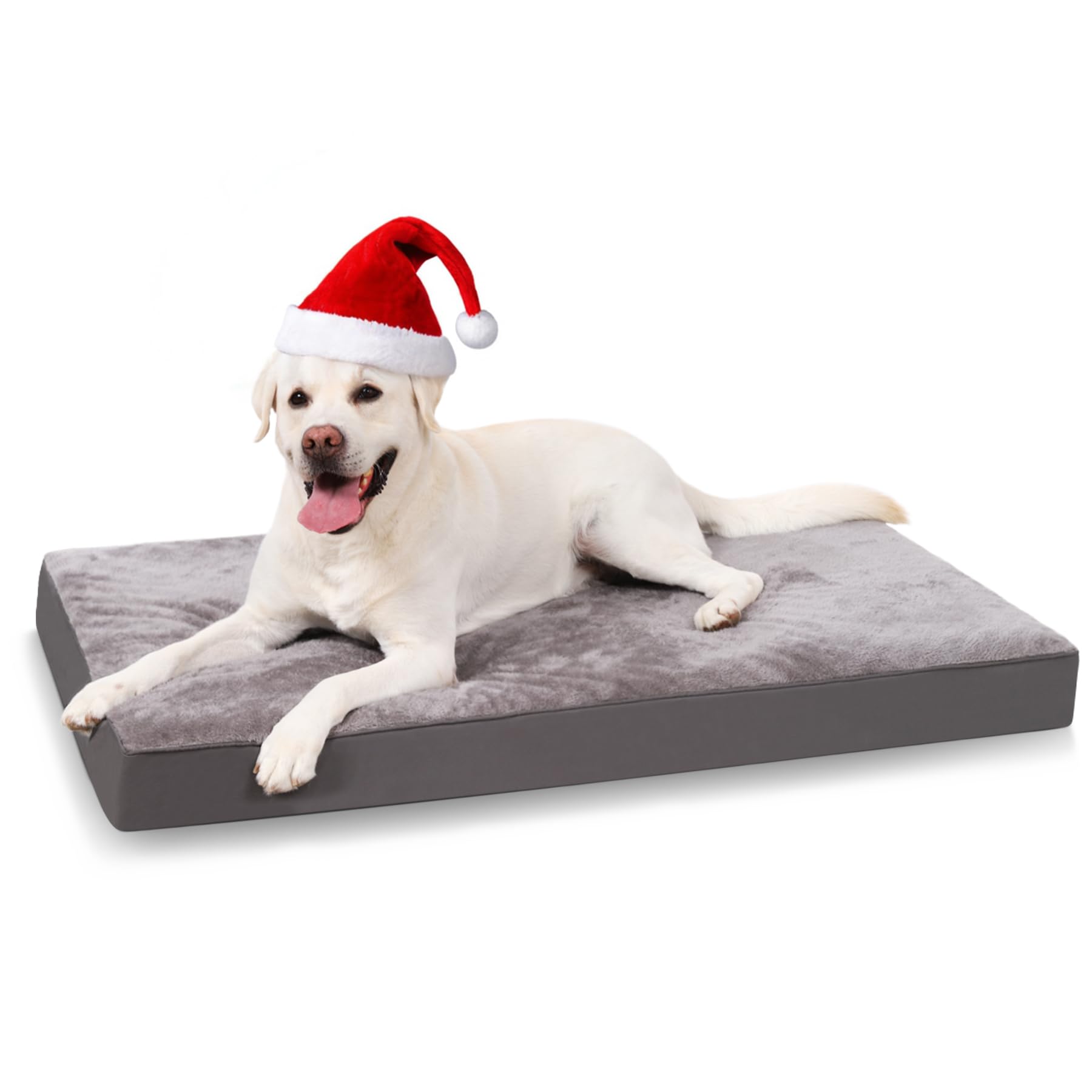 KSIIA Orthopedic Extra Large Dog Bed, Washable Dog Beds, XL 104x68x8cm Grey