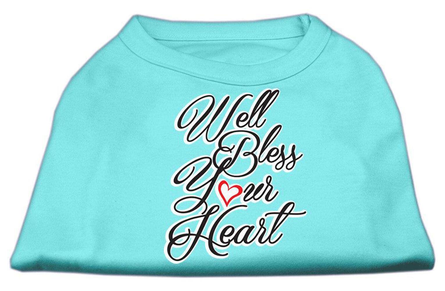 Mirage Pet Products 51-172 LGBL Well Bless Your Heart Screen Print Blue Dog Shirt, Large