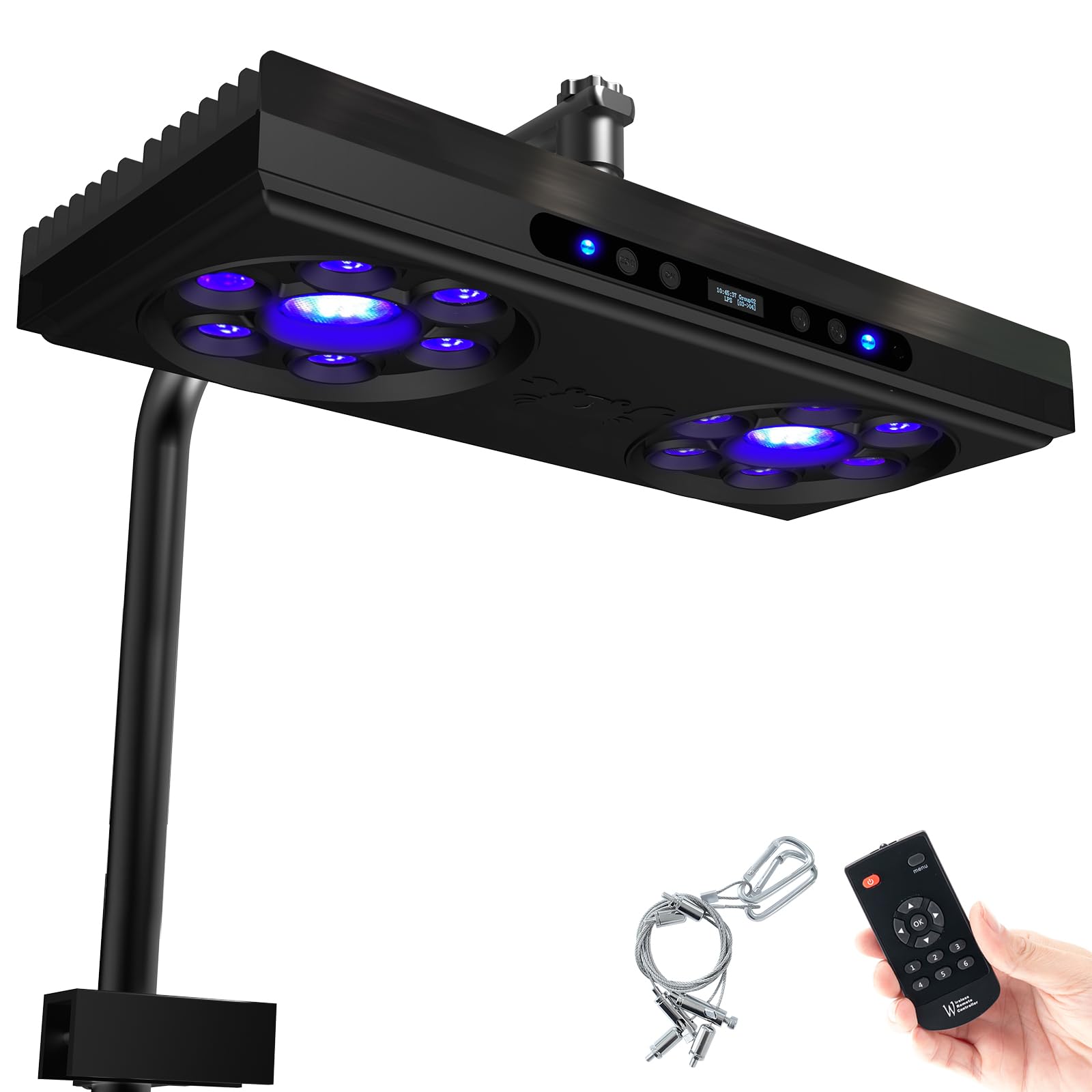 Smatfarm Aquarium Light-140 Watts Reef Light High Penetration Wide Coverage Sunrise Sunset Moonlight Saltwater Lights For Coral 